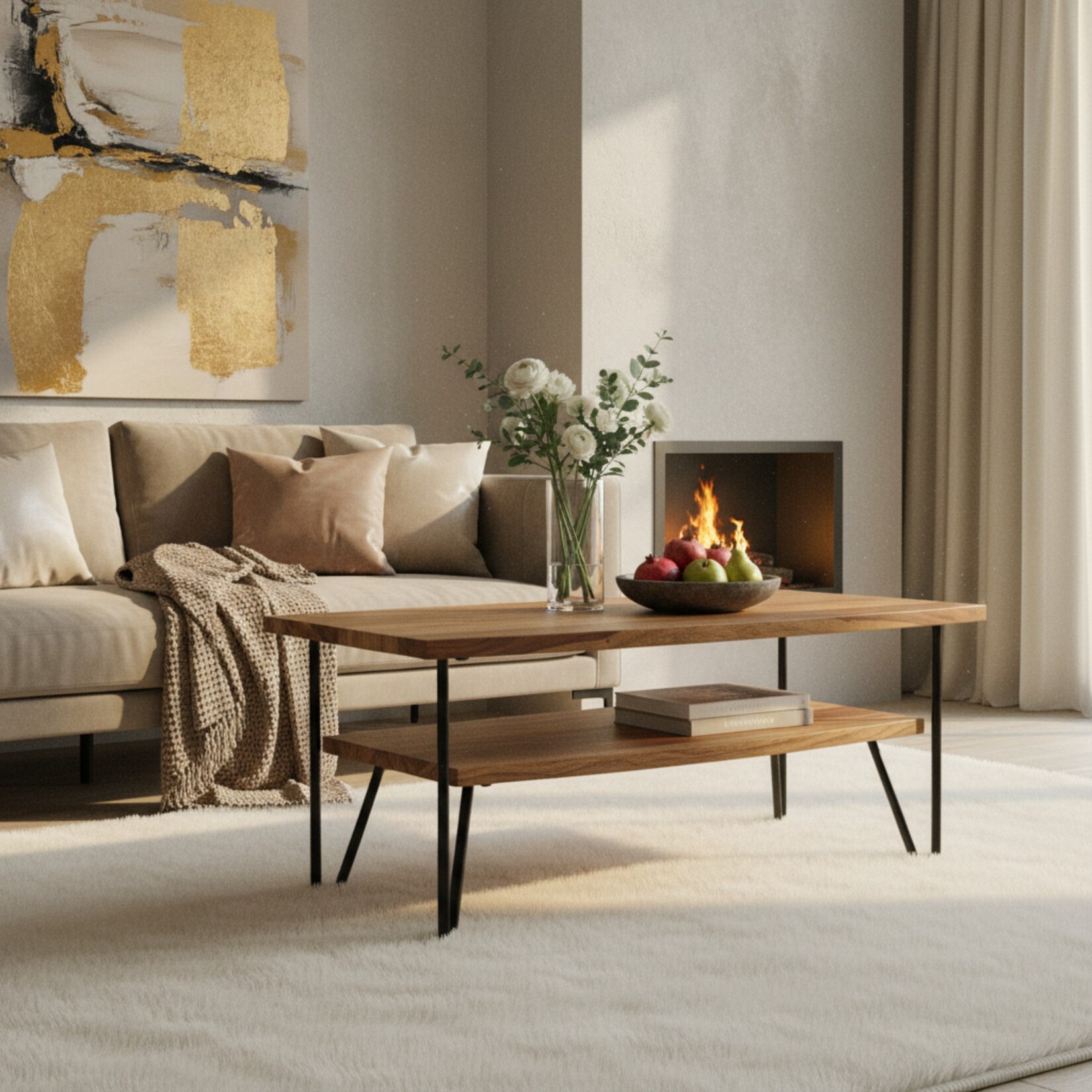 Teppich Kurzflor Waschbar NECKAR in Creme, einfarbig, 80 x 150 cm