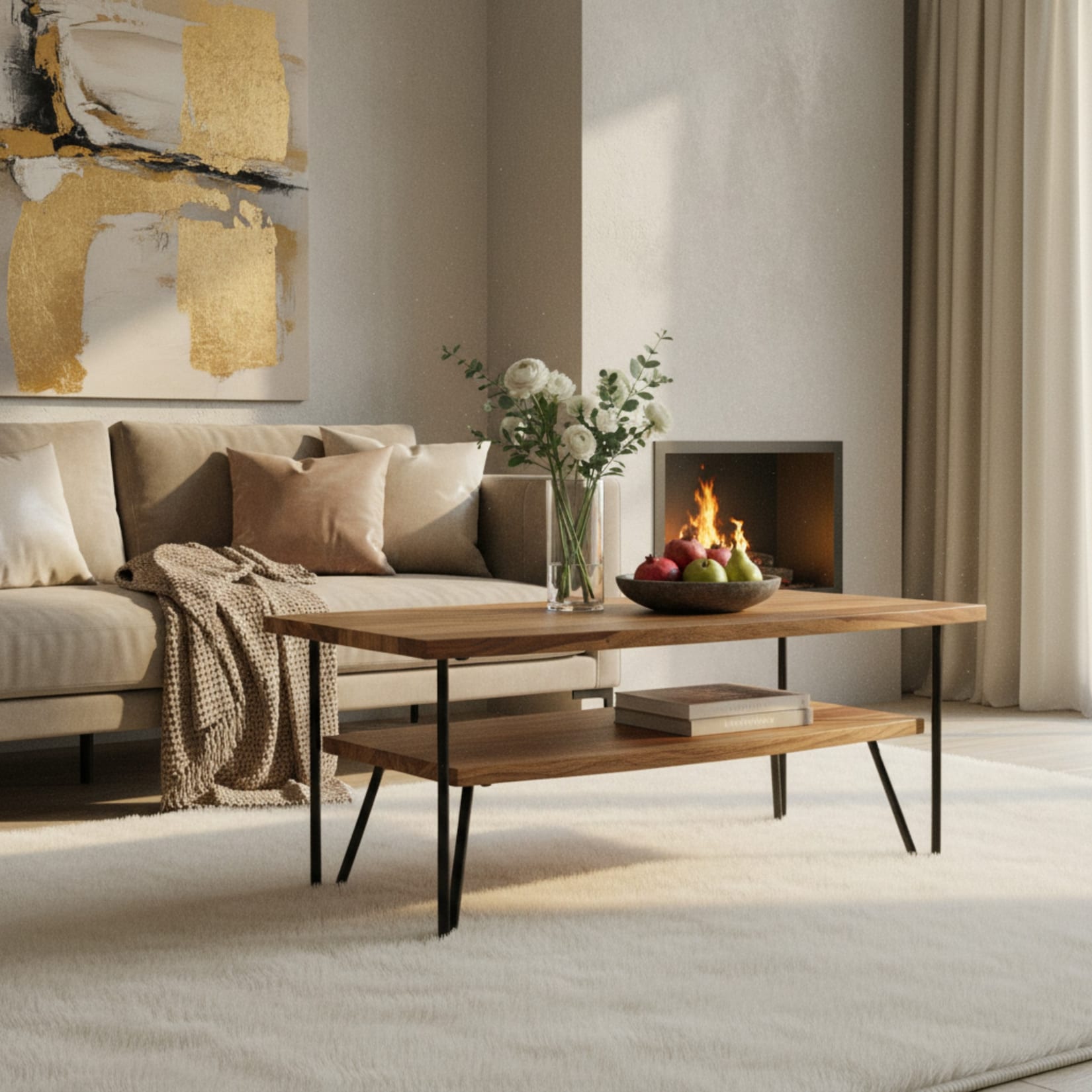 Teppich Kurzflor Waschbar NECKAR in Creme, einfarbig, 120 x 170 cm
