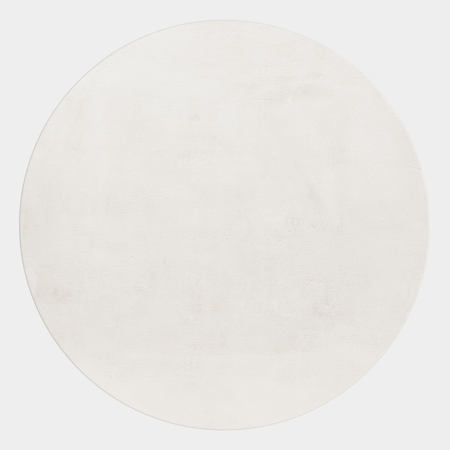 Teppich Kurzflor Waschbar NECKAR in Creme, einfarbig, Ø 200 cm