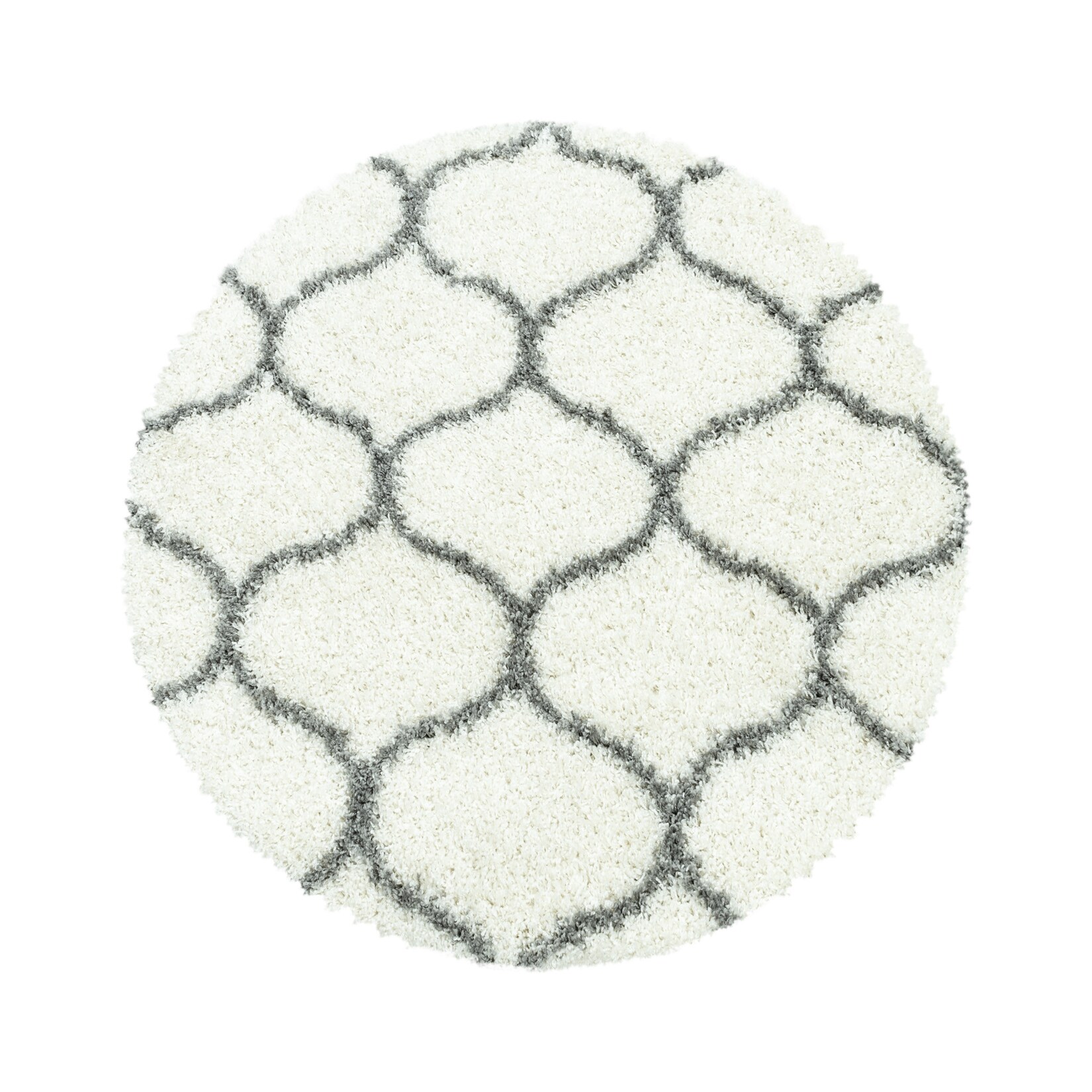 Teppich Hochflor RONDA in Creme, im Skandi-Stil, Ø 160 cm