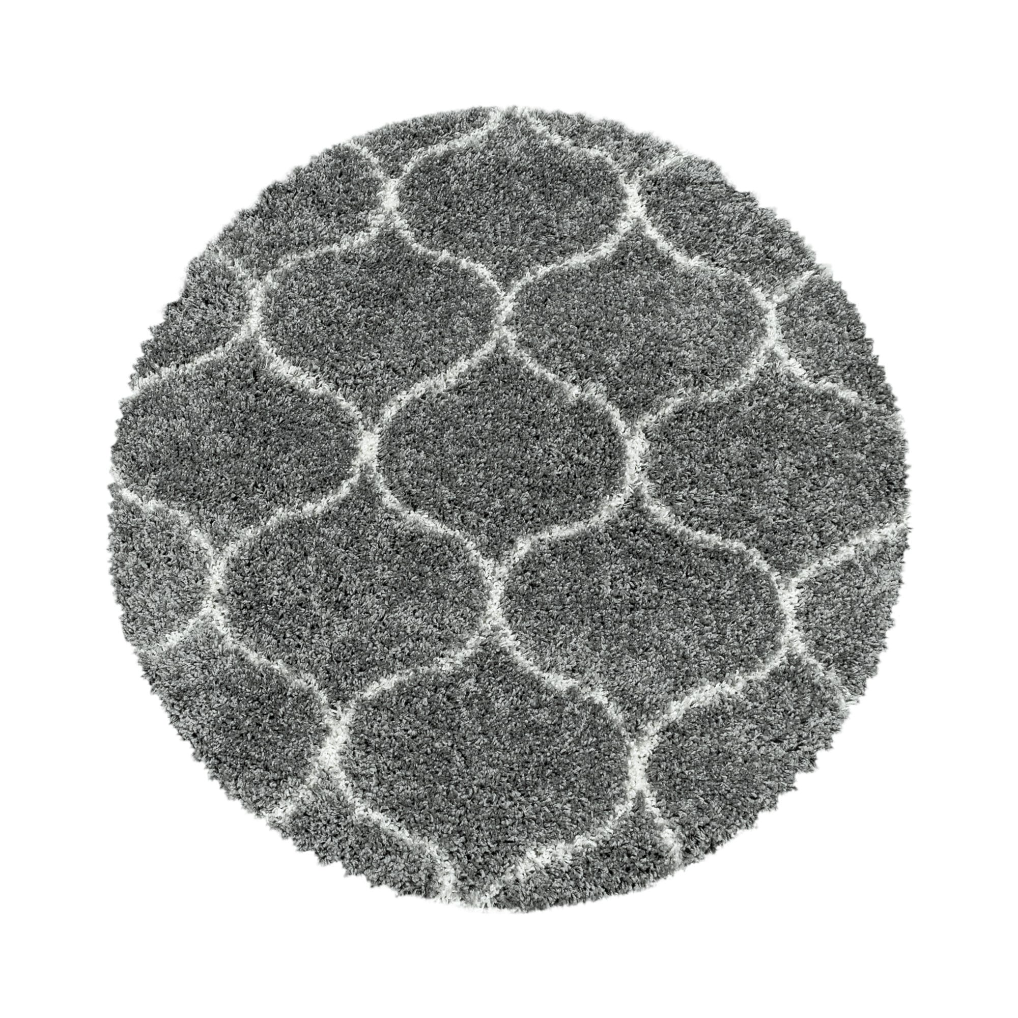 Teppich Hochflor RONDA in Grau, im Skandi-Stil, &Oslash; 160 cm - Bild 1
