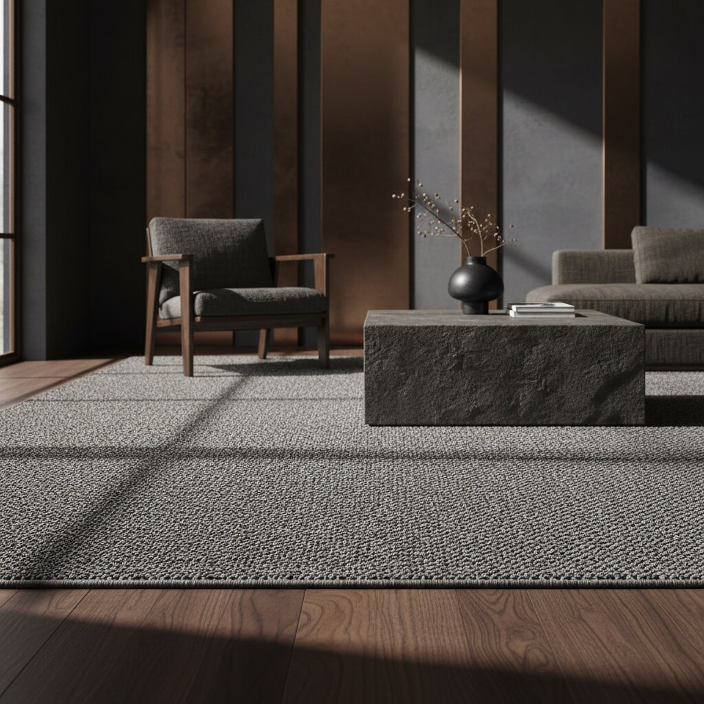 Teppich Flachgewebe CIMA in Grau, einfarbig, 200 x 290 cm