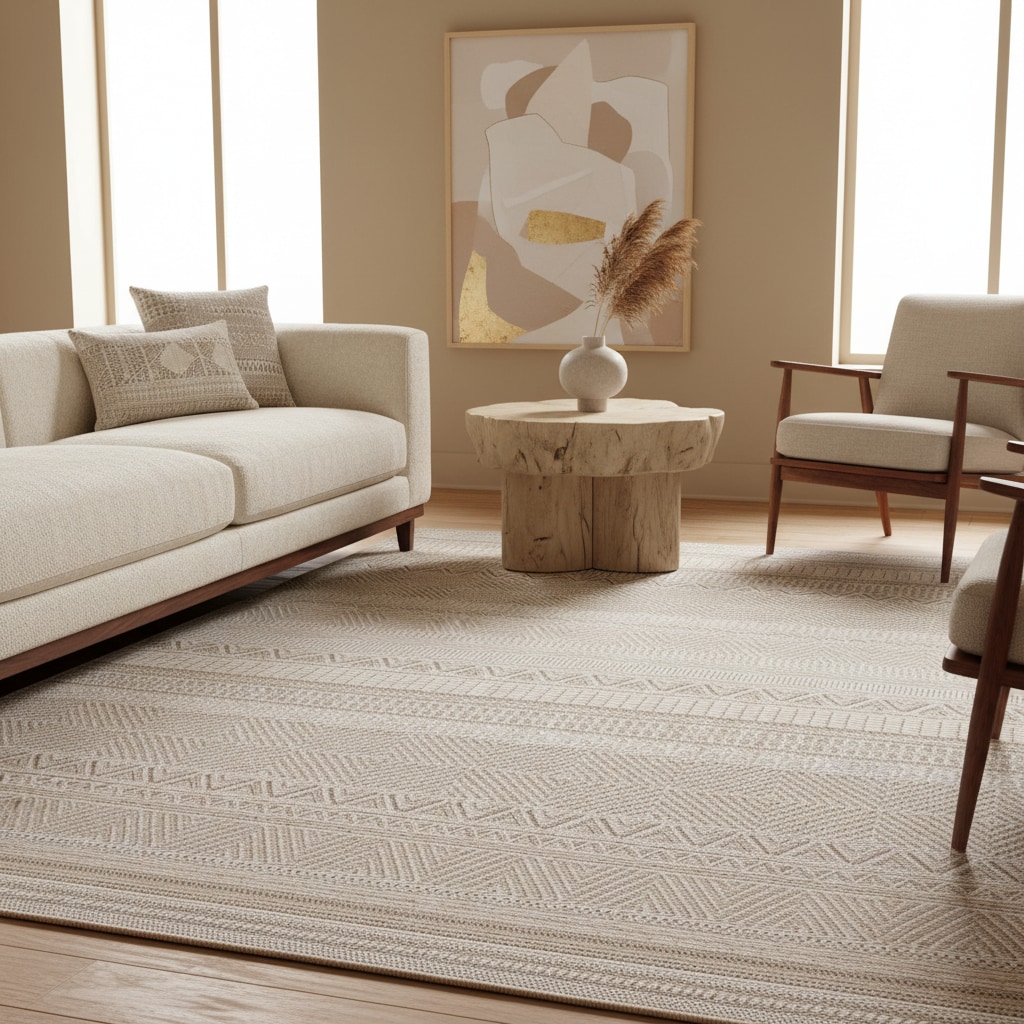 Teppich Outdoor VENTOUX in Beige, im Ethno-Stil, 280 x 370 cm - Bild 1