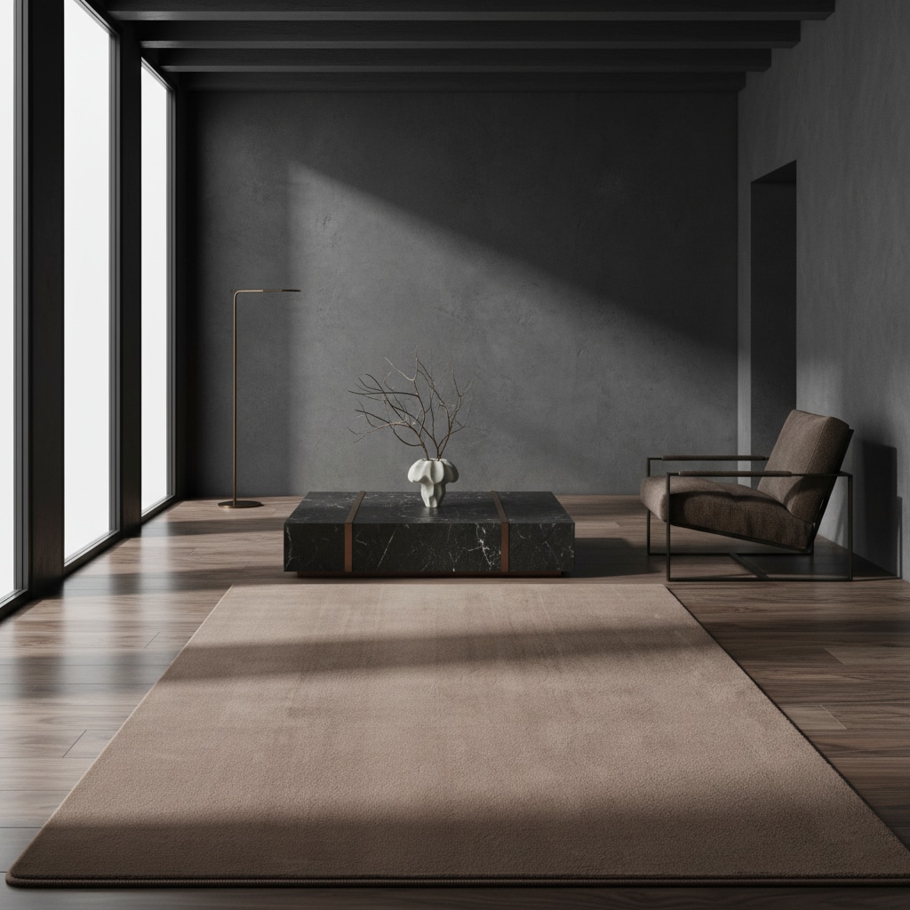 Teppich Kurzflor Waschbar ISAR in Mokka, einfarbig, 200 x 280 cm