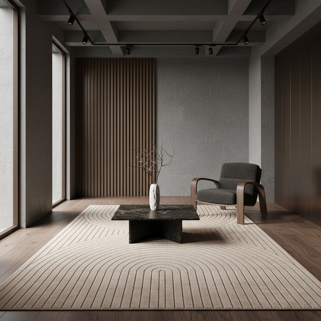 Teppich Outdoor ENGADIN in Beige, im Skandi-Stil mit 3D-Design, 120 x 170 cm