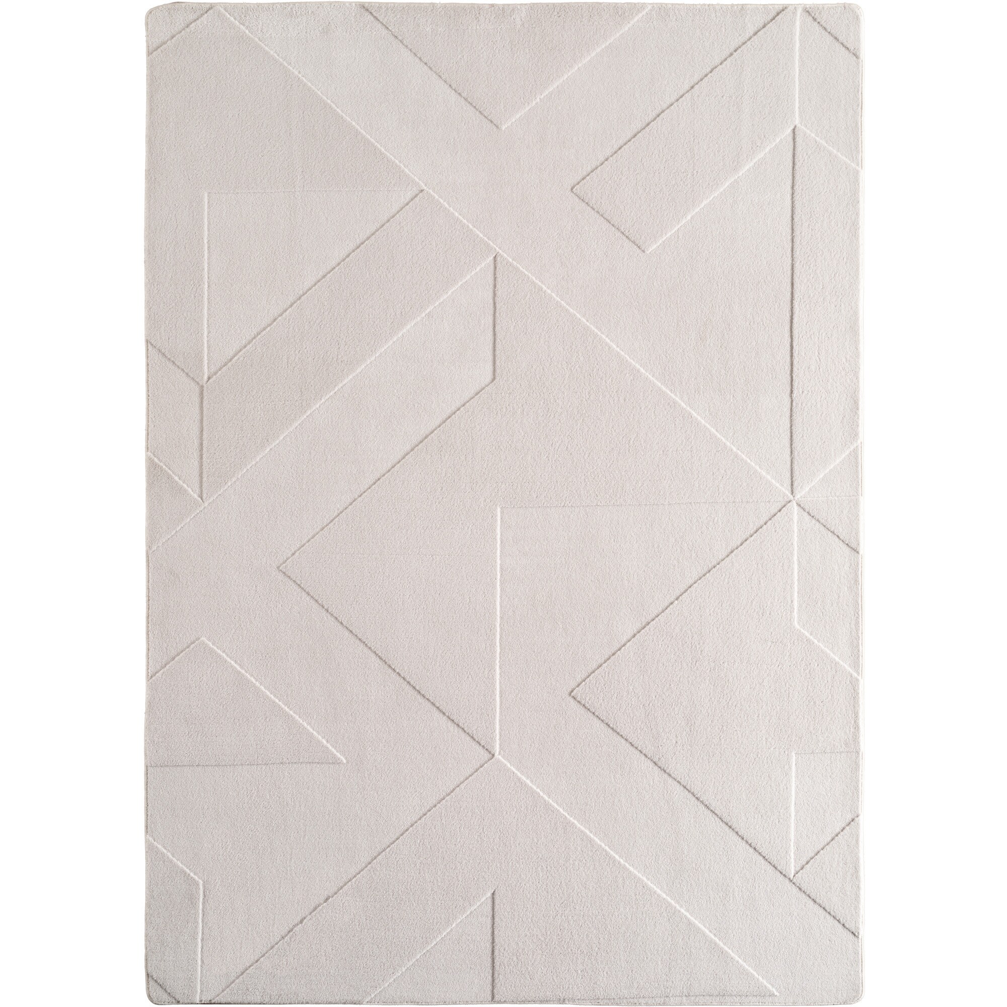 Teppich Kurzflor Waschbar LAVAREDO in Creme, geometrisch, 200 x 290 cm - Bild 1