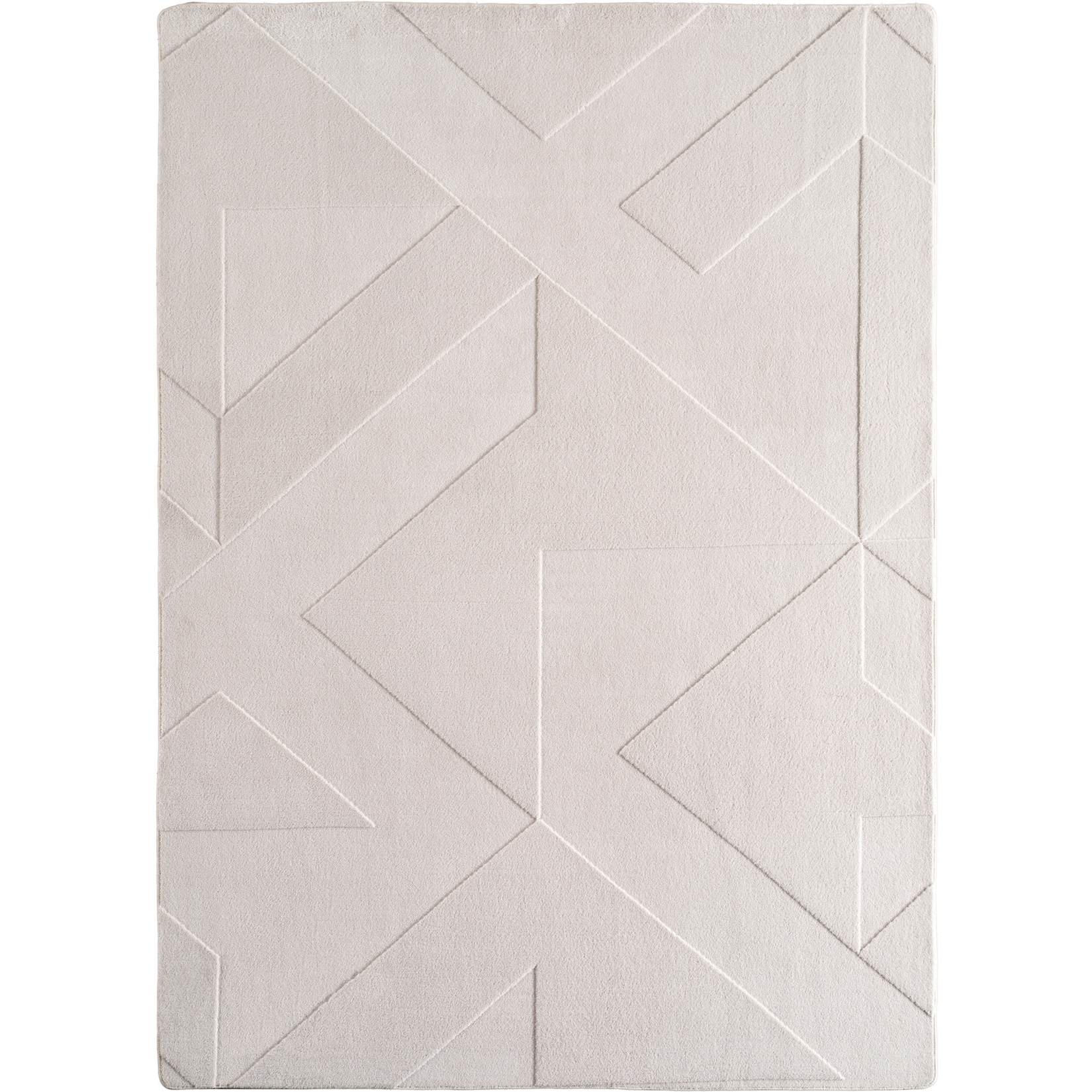 Teppich Kurzflor Waschbar LAVAREDO in Creme, geometrisch, 200 x 290 cm