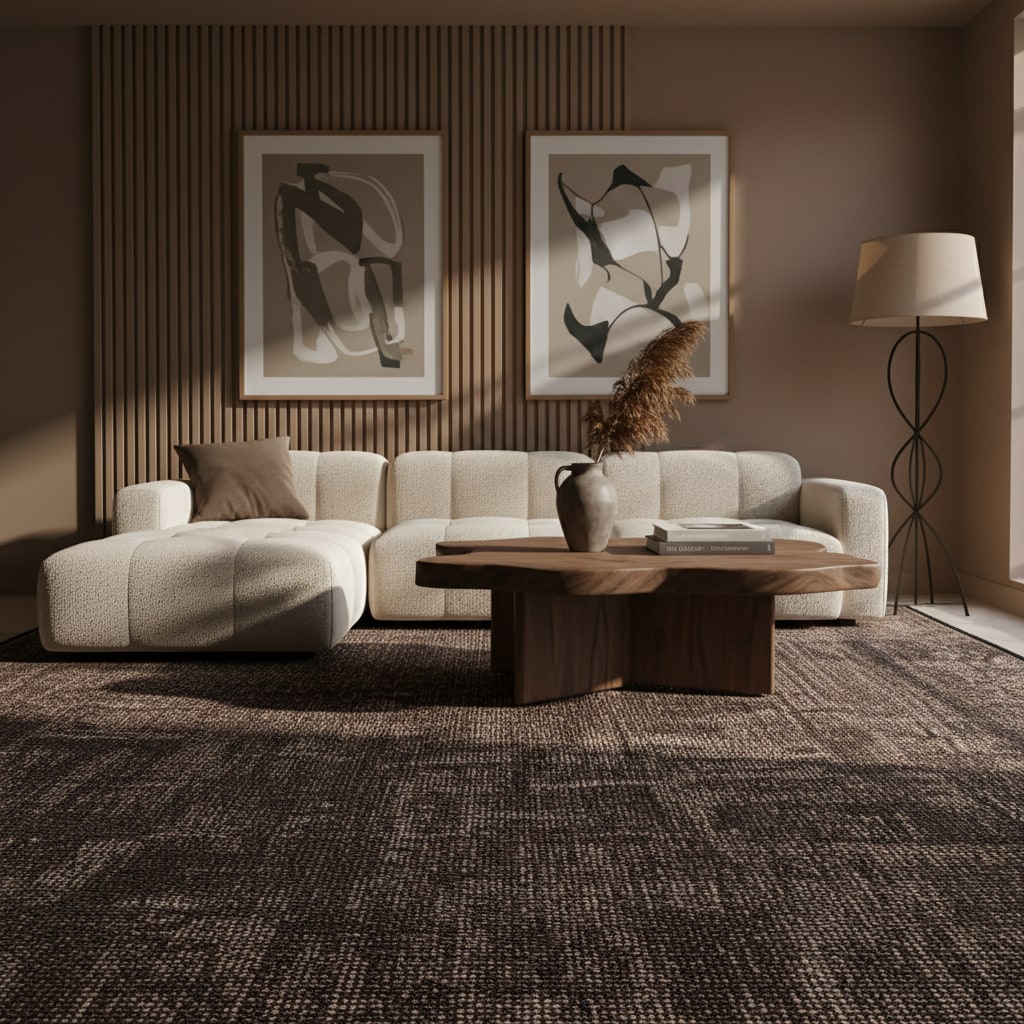 Teppich aus Baumwolle Waschbar KOFEL in Braun, einfarbig, 120 x 170 cm