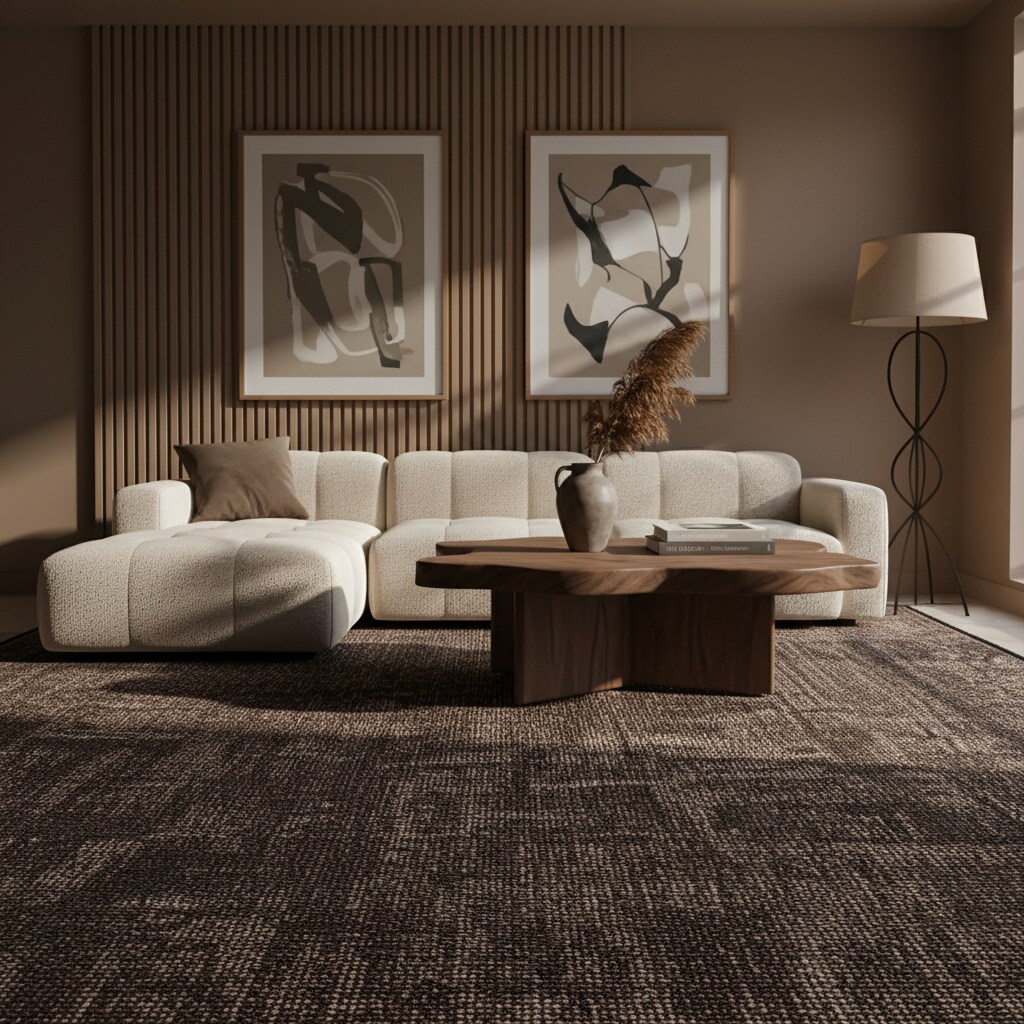 Teppich aus Baumwolle Waschbar KOFEL in Braun, einfarbig, 240 x 340 cm - Bild 1