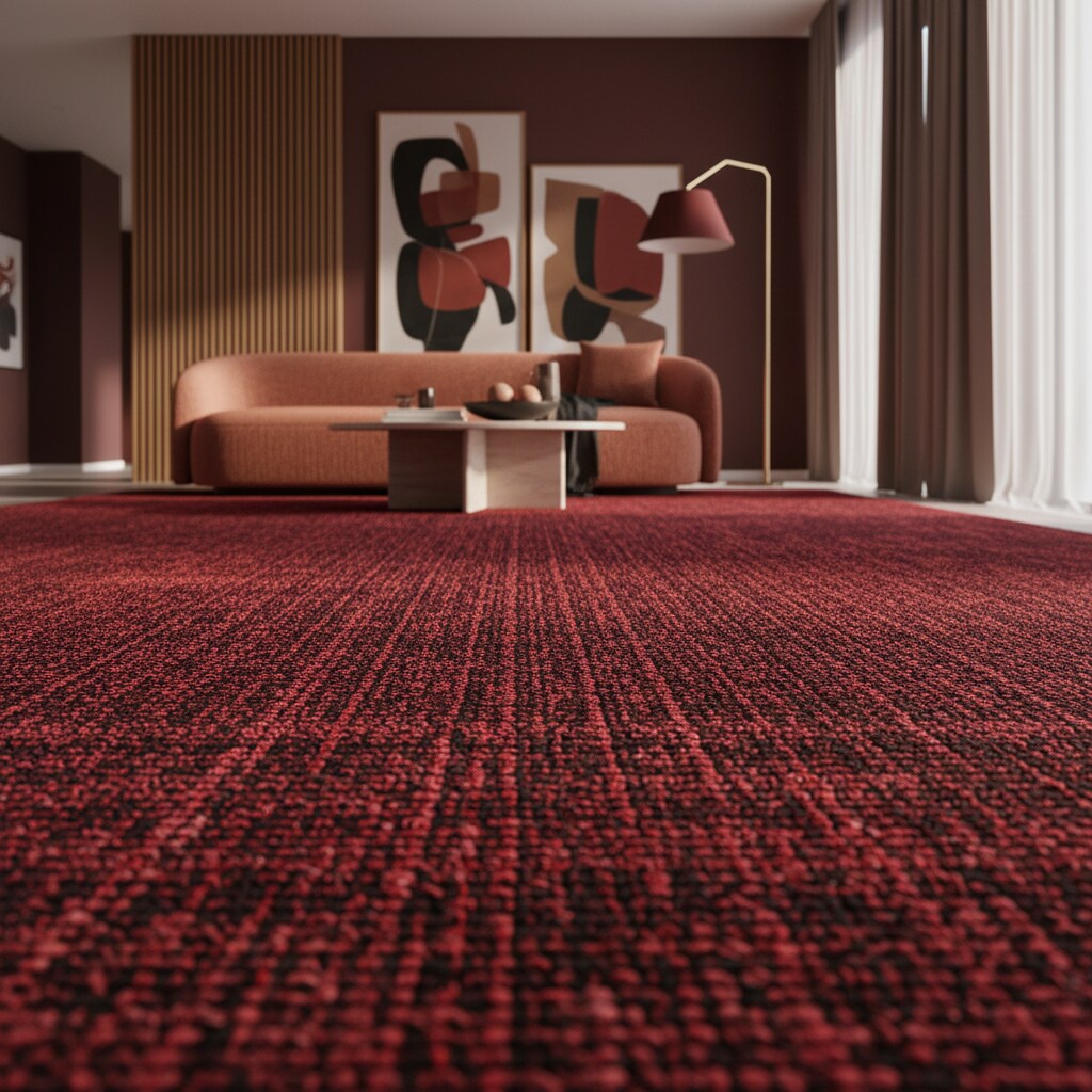 Teppich aus Baumwolle Waschbar KOFEL in Rot, einfarbig, 240 x 340 cm