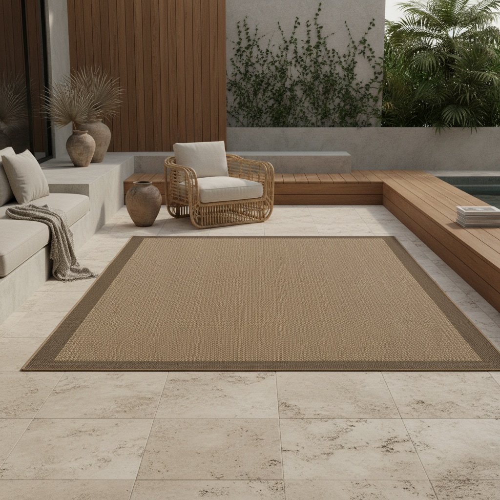 Teppich Outdoor ARLBERG in Beige, in Jute-Optik, aus Polypropylen, 140 x 200 cm - Bild 1