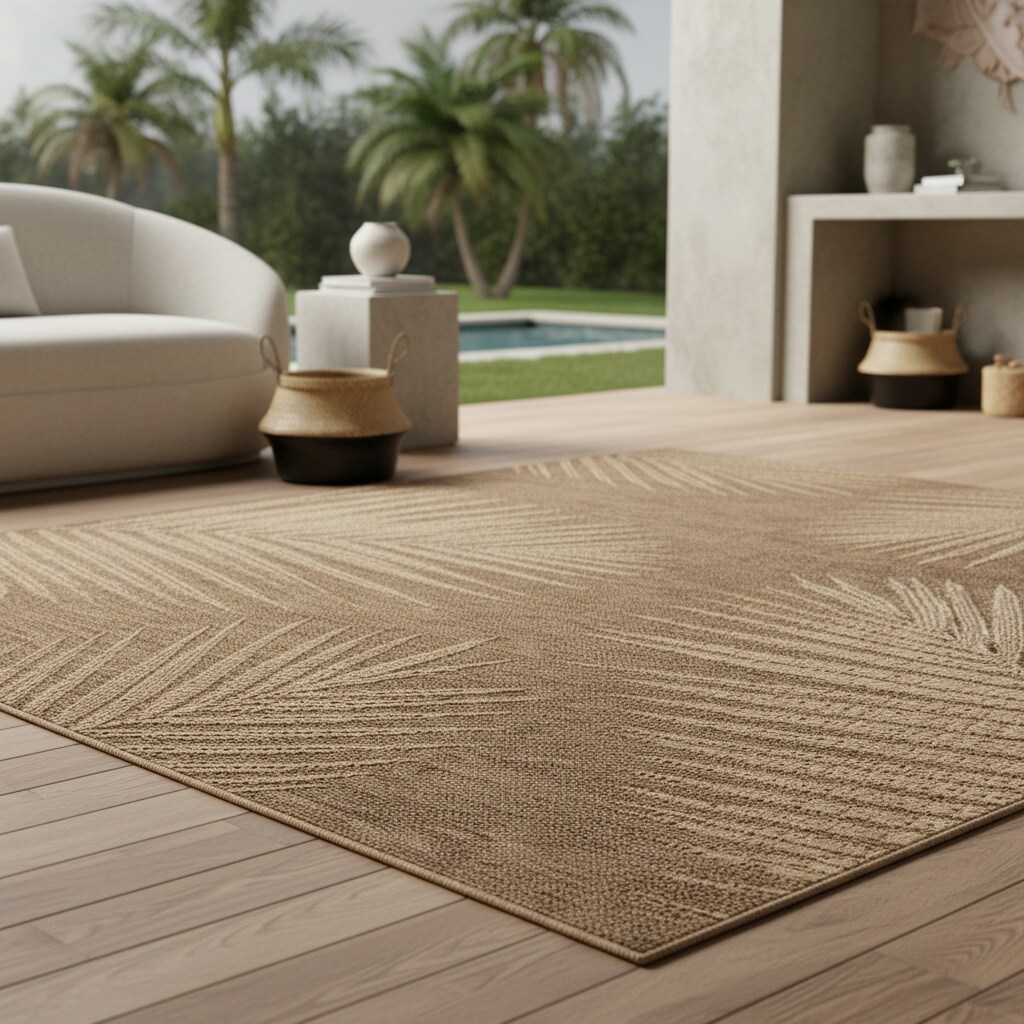 Teppich Outdoor ARLBERG in Braun, in Jute-Optik, 240 x 340 cm