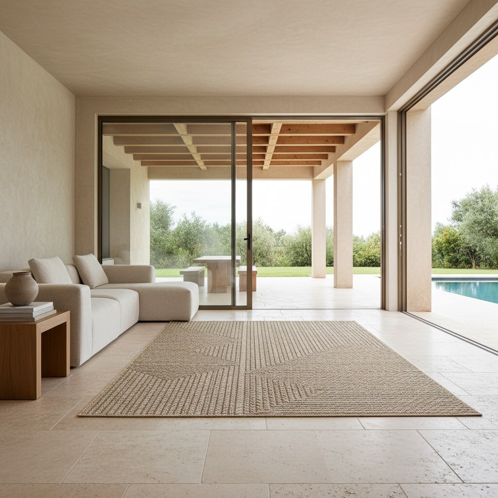 Teppich Outdoor ARLBERG in Beige, in Jute-Optik, aus Polypropylen, 140 x 200 cm - Bild 1