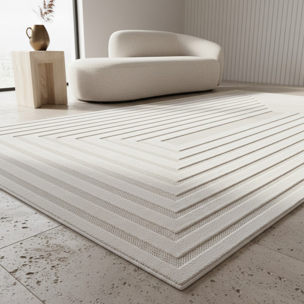 Teppich Outdoor ORTLER in Creme, mit 3D-Design, Florhöhe 4 mm, 240 x 340 cm online kaufen bei Netto