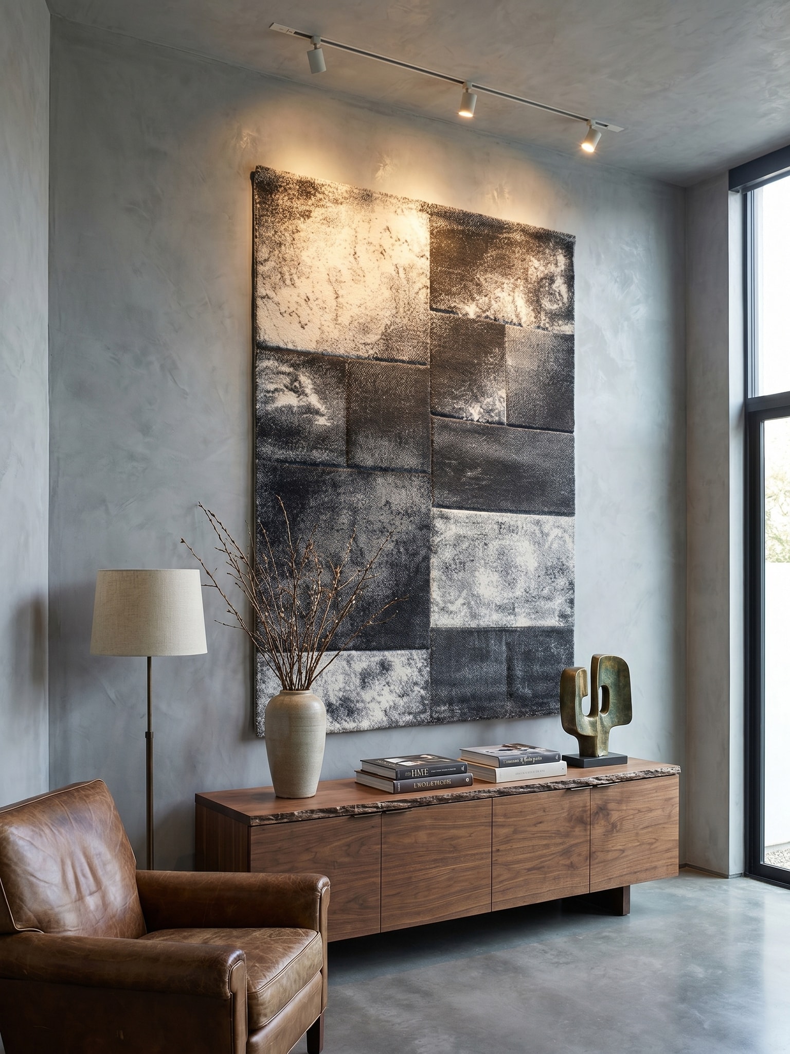 Kurzflorteppich LATEMAR, kariert, aus Polypropylen, Grau, 160 x 230 cm - Bild 1