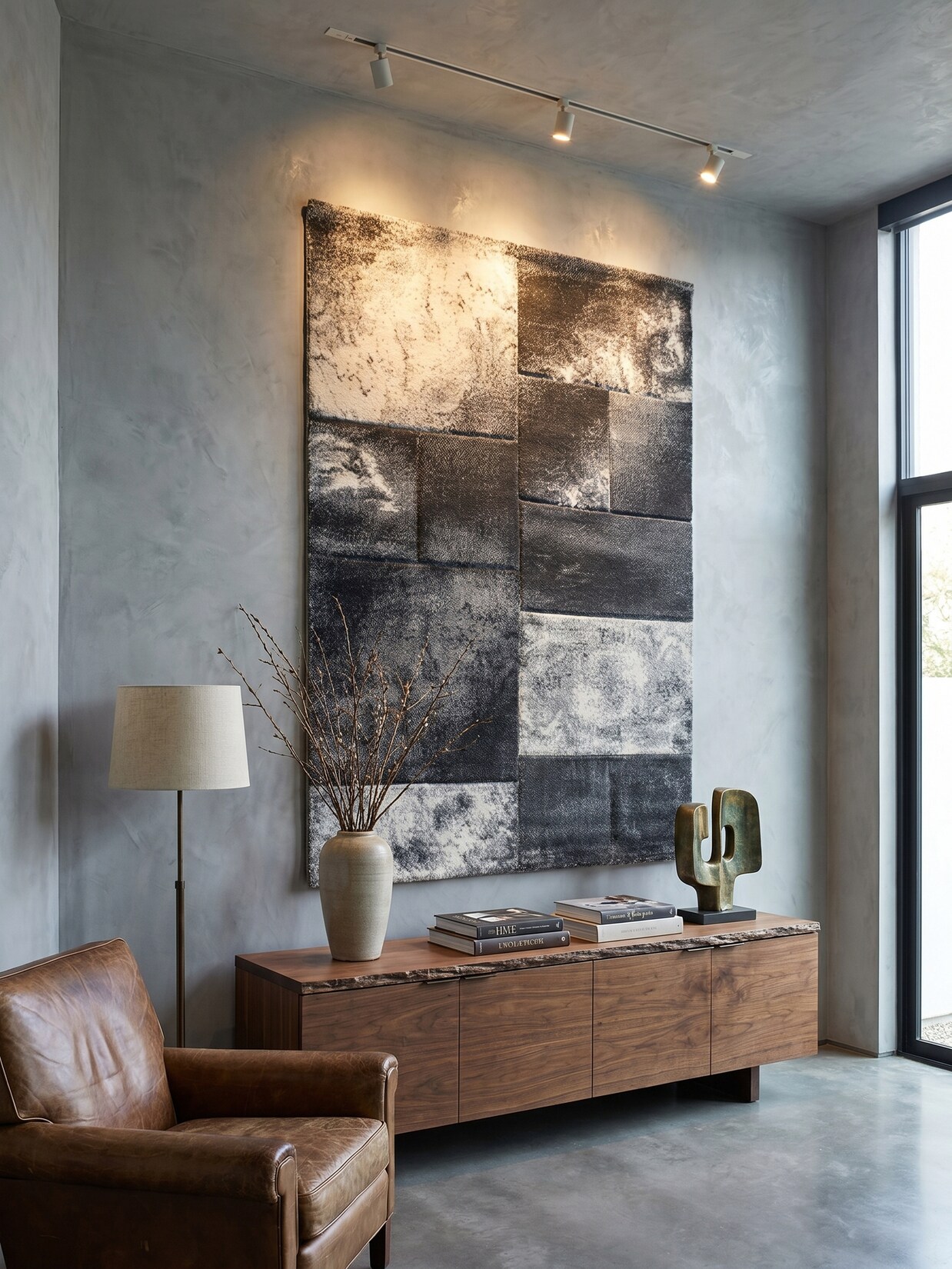 Kurzflorteppich LATEMAR, kariert, aus Polypropylen, Grau, 160 x 230 cm