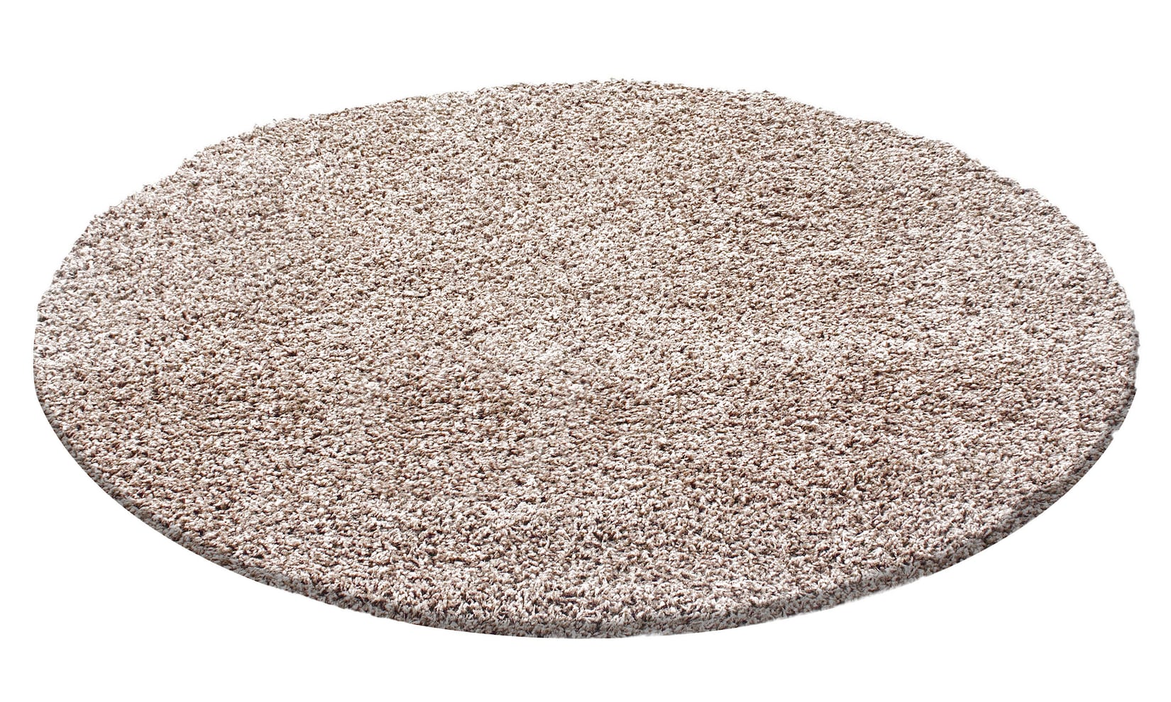 Hochflorteppich RHEIN, einfarbig, Beige, Ø 120 cm