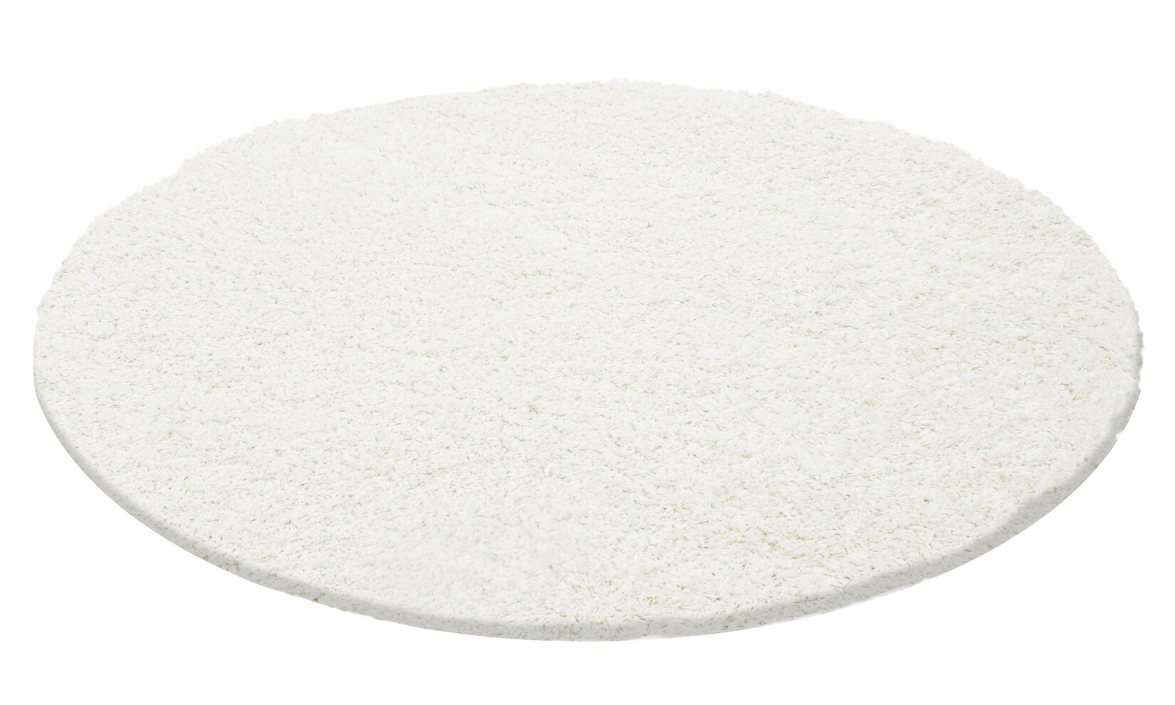 Hochflorteppich RHEIN, einfarbig, Creme, Ø 160 cm