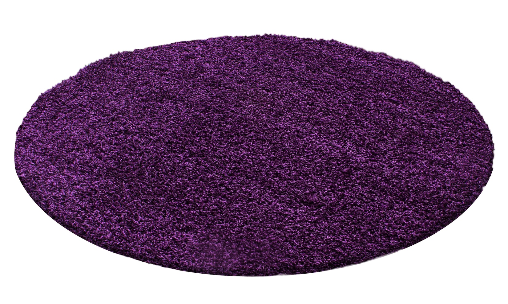Hochflorteppich RHEIN, einfarbig, Violett, Ø 120 cm