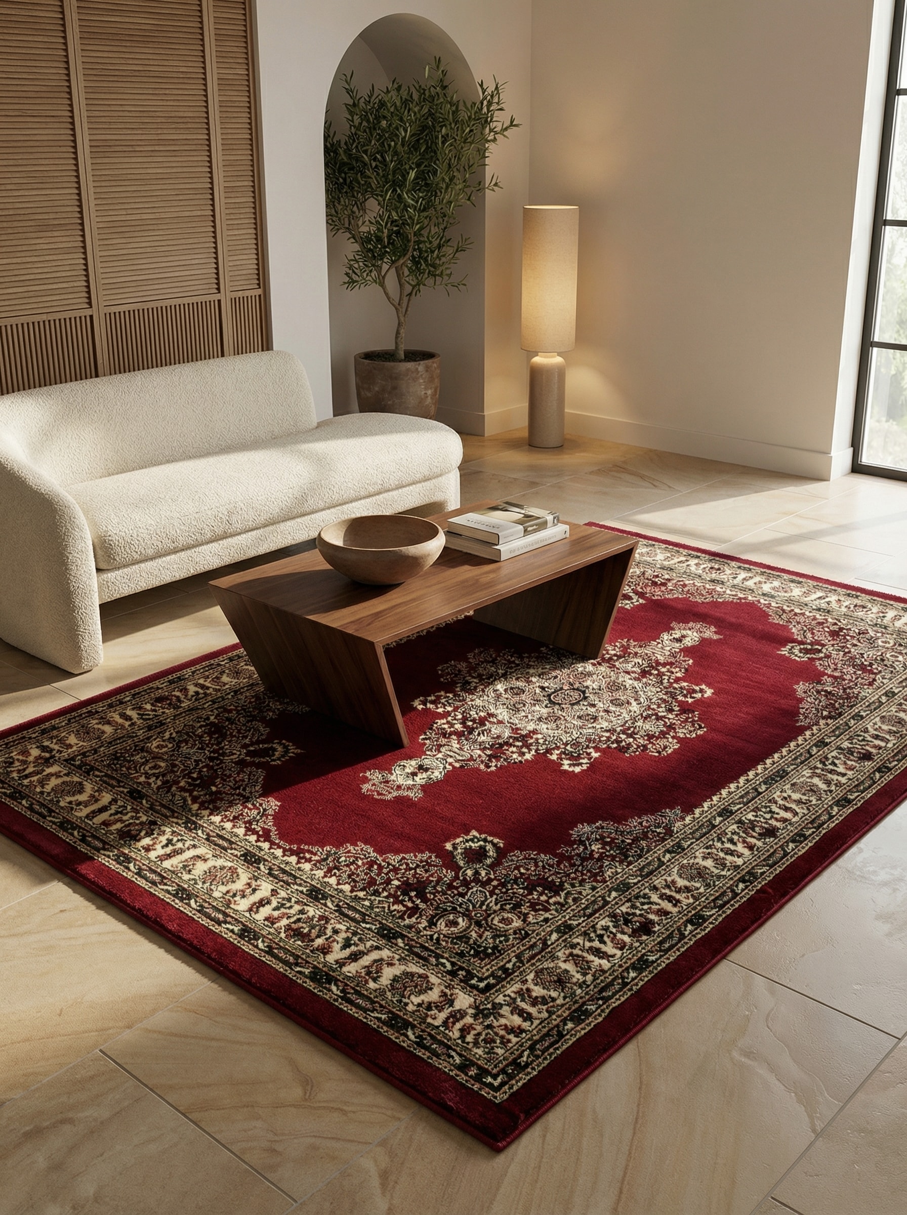 Kurzflorteppich TANNHEIM, orientalisch, Florh&ouml;he 12 mm, Rot, 200 x 290 cm - Bild 1
