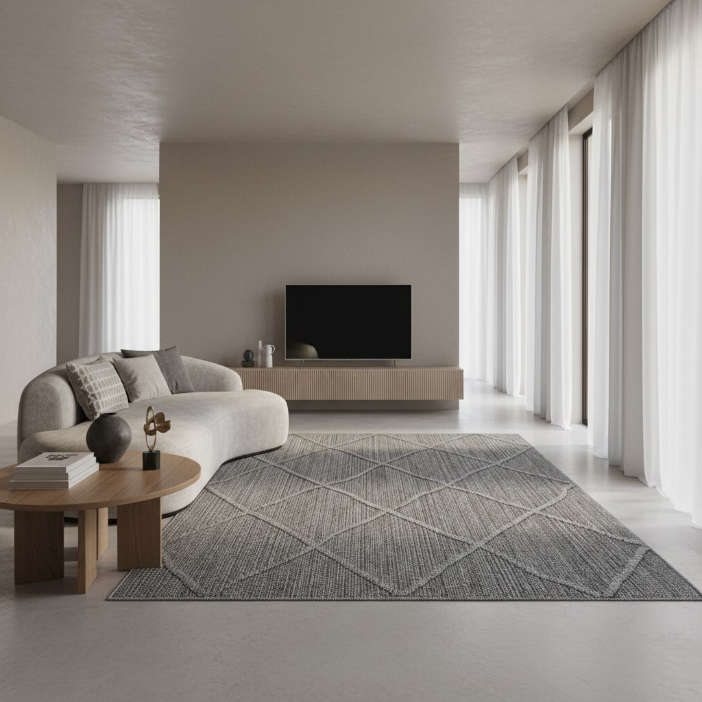 Outdoorteppich IMST, im Boho-Stil, Grau, 240 x 340 cm