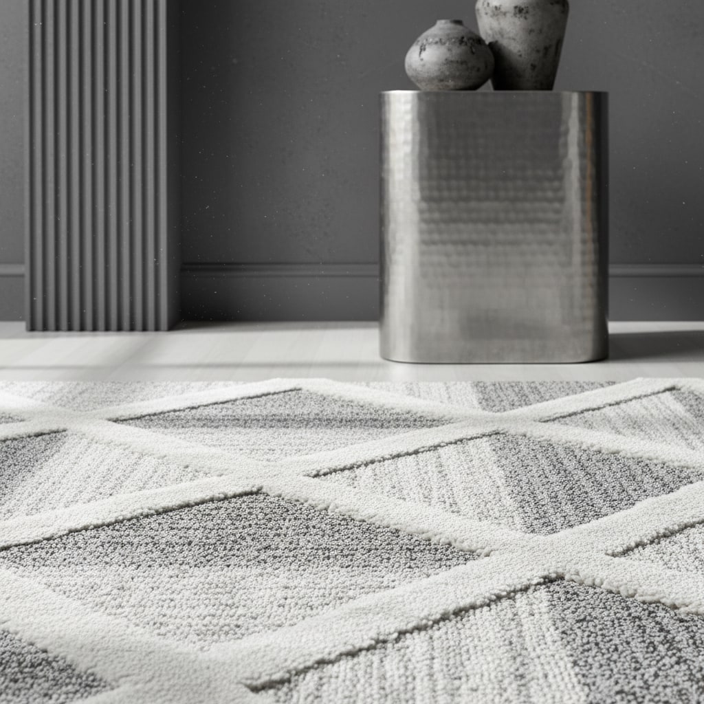 Hochflorteppich EISACK, geometrisch, Florh&ouml;he 20 mm, Grau, 200 x 290 cm - Bild 1