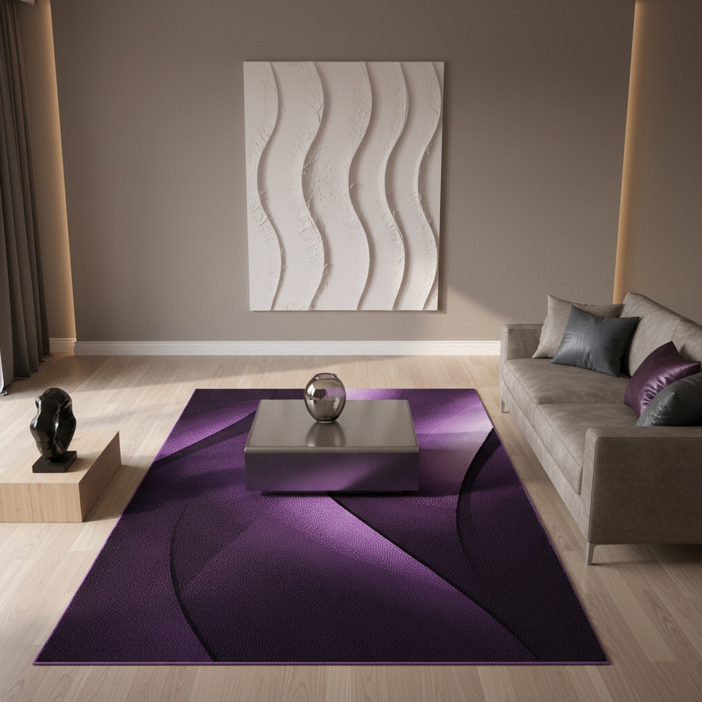 Kurzflorteppich INN, mit Farbverlauf, Violett, 160 x 230 cm