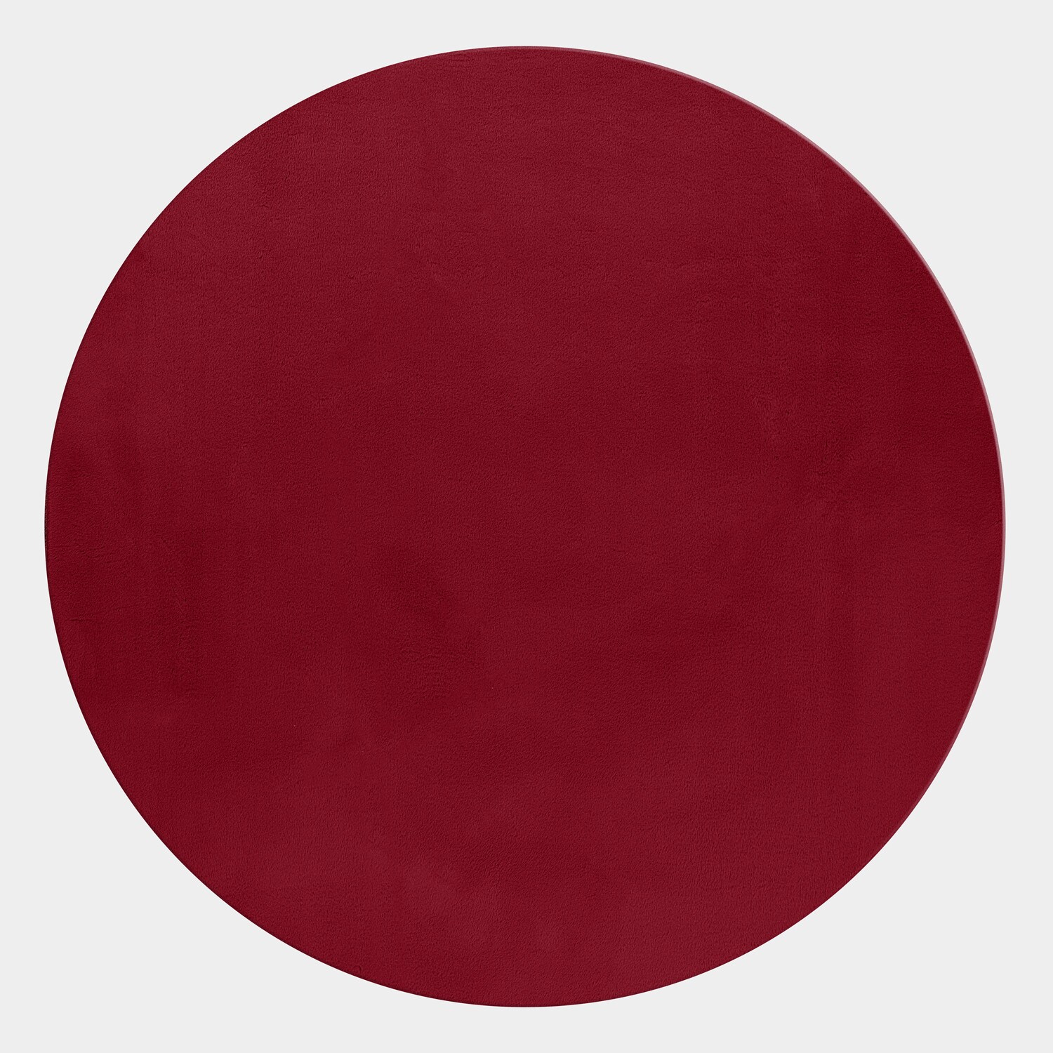 Kurzflorteppich Waschbar NECKAR, einfarbig, Rot, Ø 160 cm