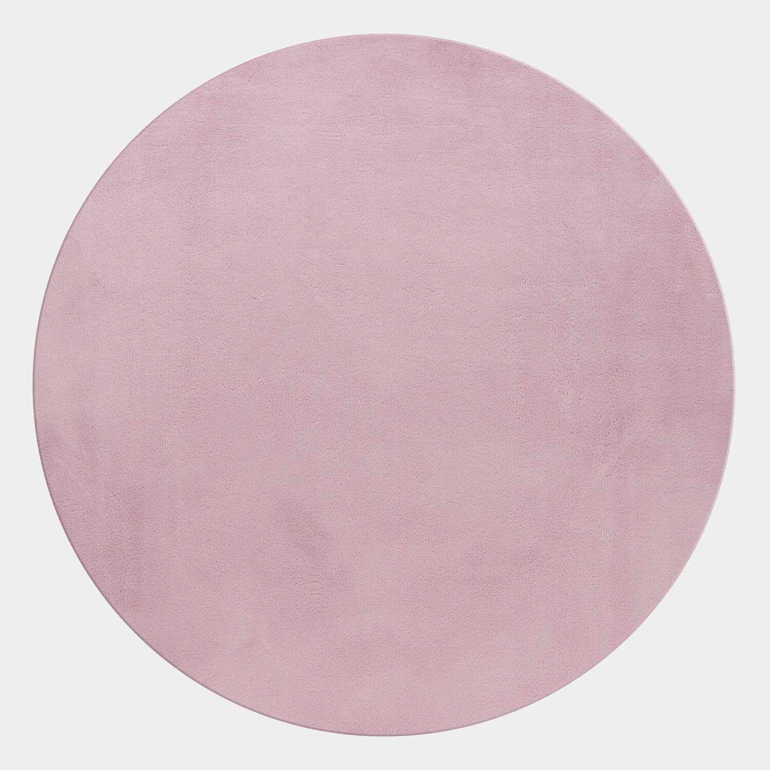 Kurzflorteppich Waschbar NECKAR, einfarbig, Rosa, Ø 200 cm