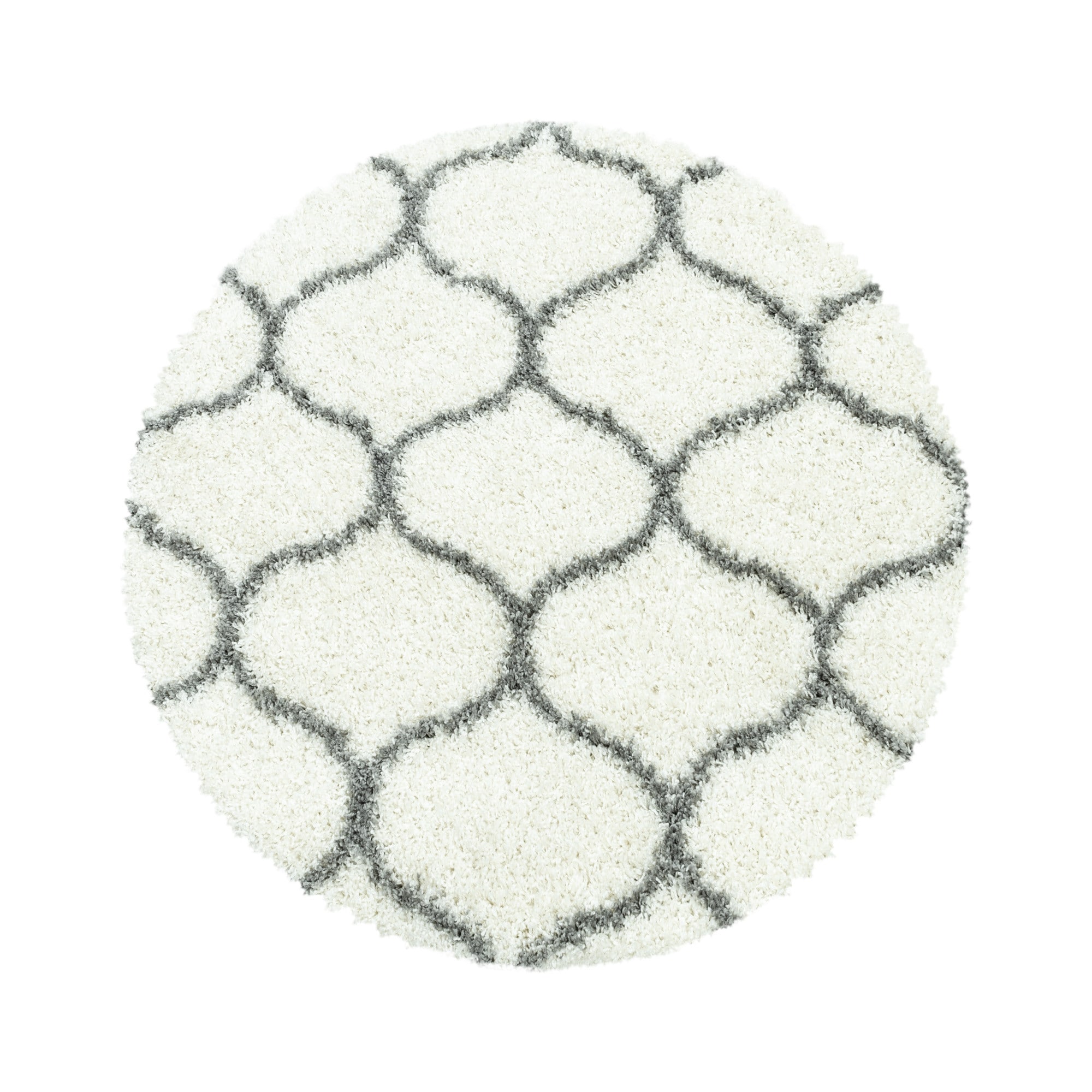 Hochflorteppich RONDA, im Skandi-Stil, Creme, &Oslash; 160 cm - Bild 1