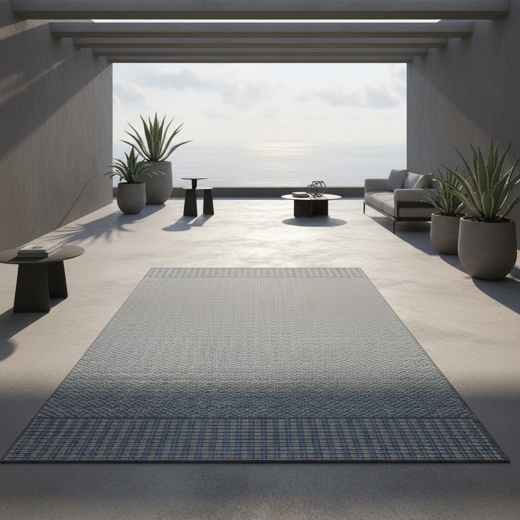 Outdoorteppich SARNTAL, im Vintage-Stil, Grau, 120 x 170 cm