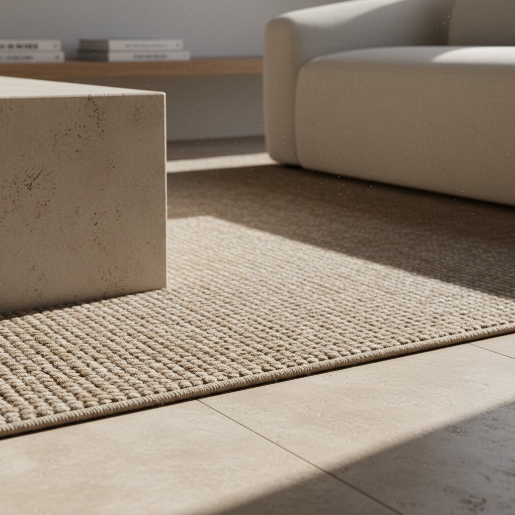 Flachwebteppich CIMA, einfarbig, Beige, 200 x 290 cm - Bild 1