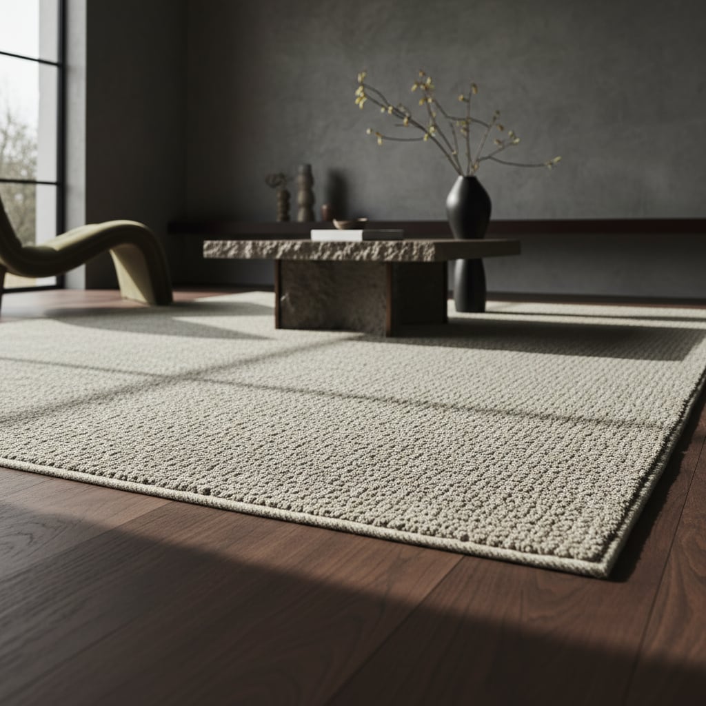 Flachwebteppich CIMA, einfarbig, Creme, 120 x 170 cm - Bild 1