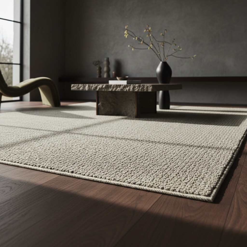 Flachwebteppich CIMA, einfarbig, Creme, 120 x 170 cm
