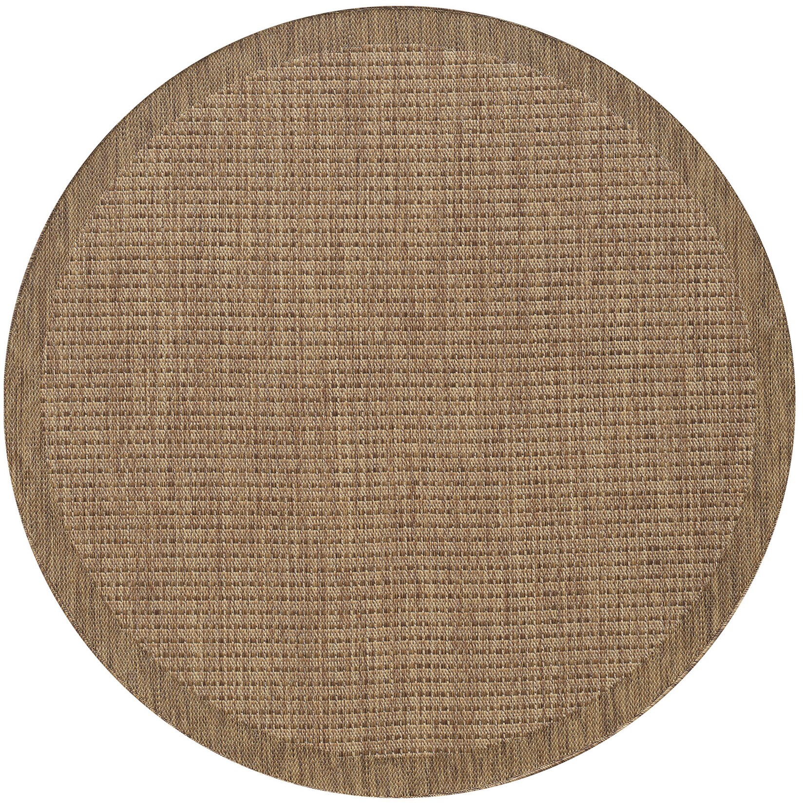 Outdoorteppich DAFNE, einfarbig, Braun, Ø 160 cm