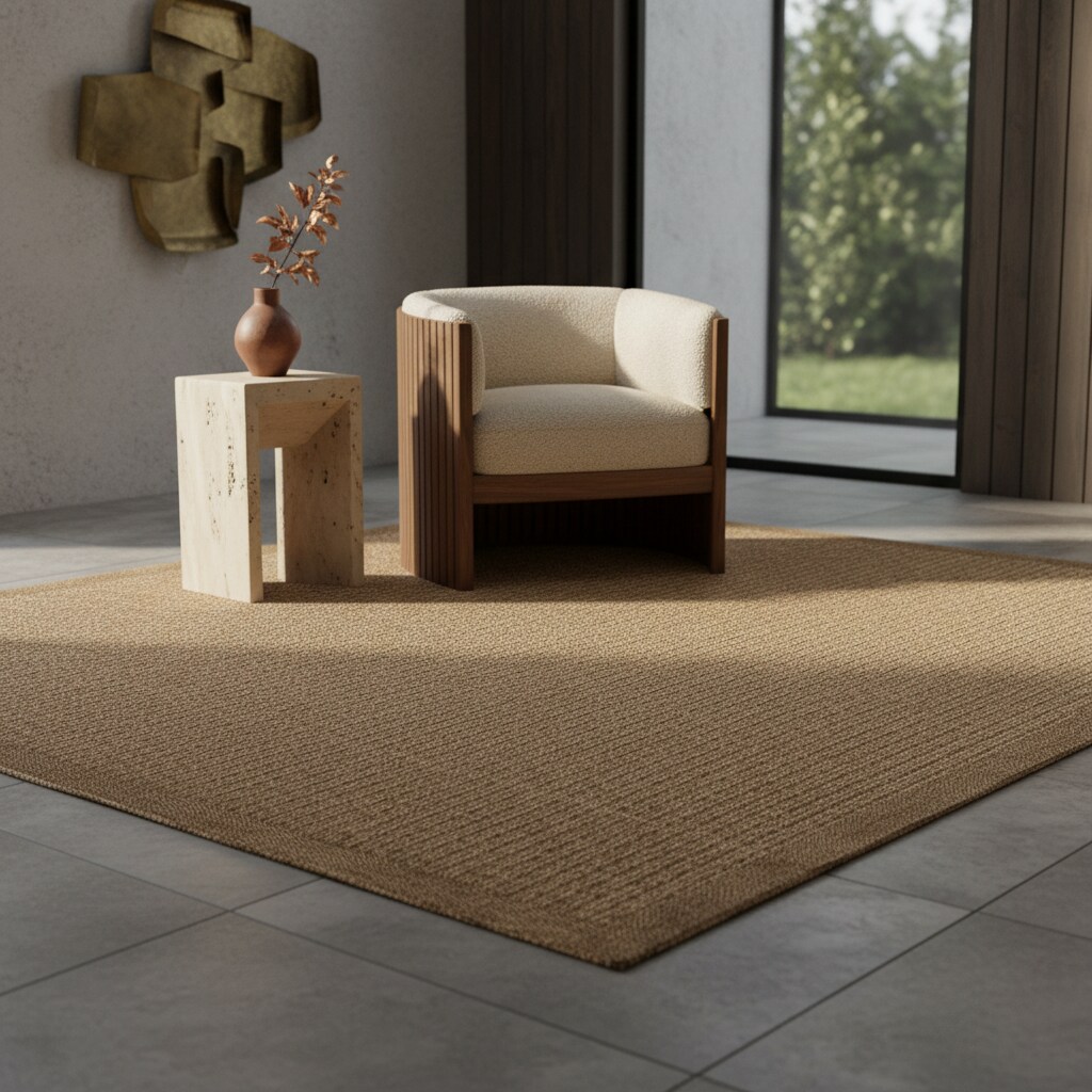 Outdoorteppich DAFNE, einfarbig, Braun, 80 x 250 cm