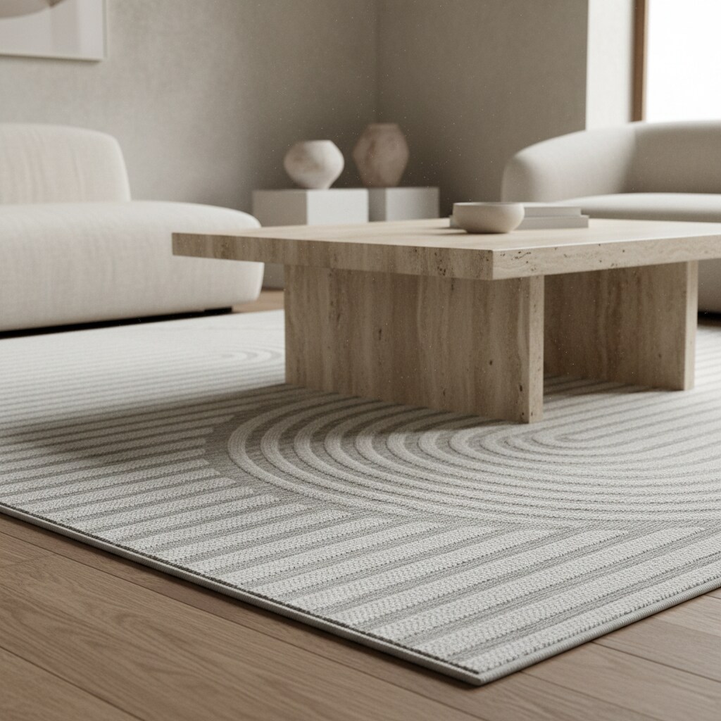 Outdoorteppich VENTOUX, im Boho-Stil, Grau, 80 x 250 cm