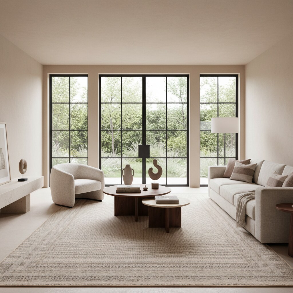 Outdoorteppich VENTOUX, mit Bordüre, Beige, 120 x 170 cm
