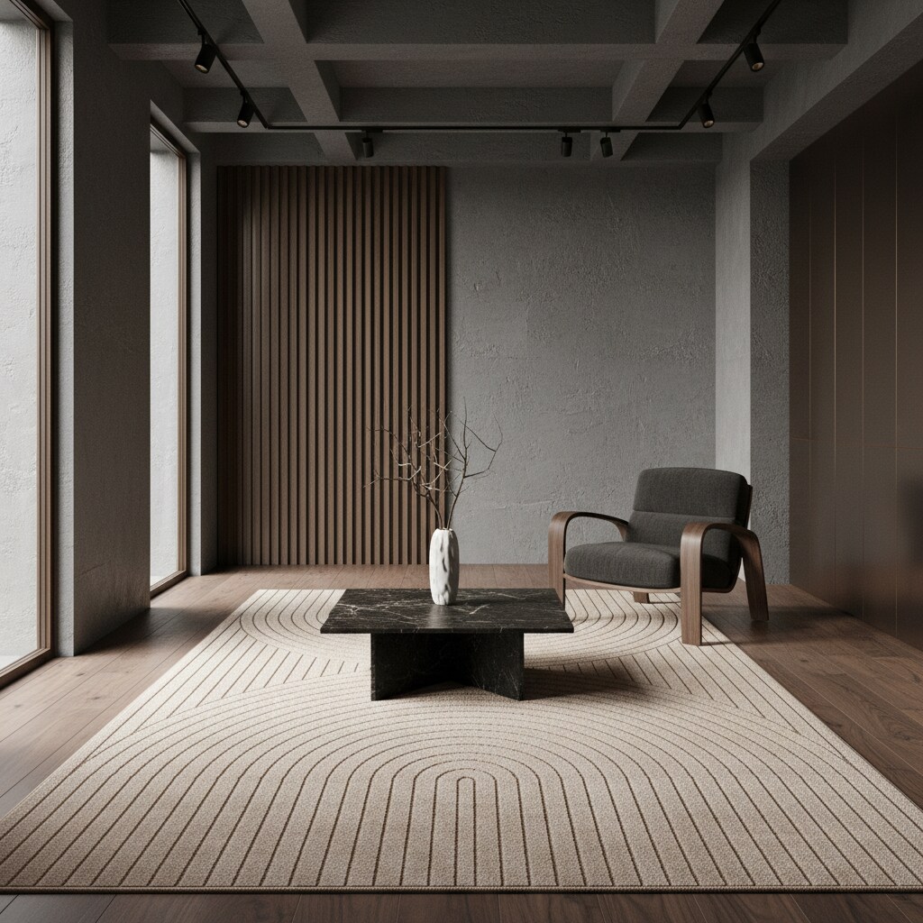 Outdoorteppich ENGADIN, im Skandi-Stil mit 3D-Design, Beige, 280 x 370 cm