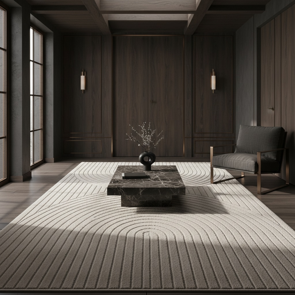 Outdoorteppich ENGADIN, im Skandi-Stil mit 3D-Design, Creme, 80 x 150 cm - Bild 1