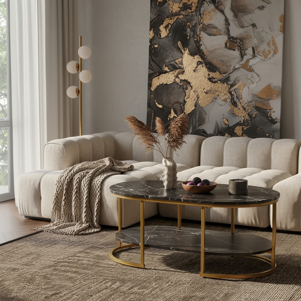 Baumwollteppich Waschbar KOFEL, einfarbig, Beige, 240 x 340 cm - Bild 1