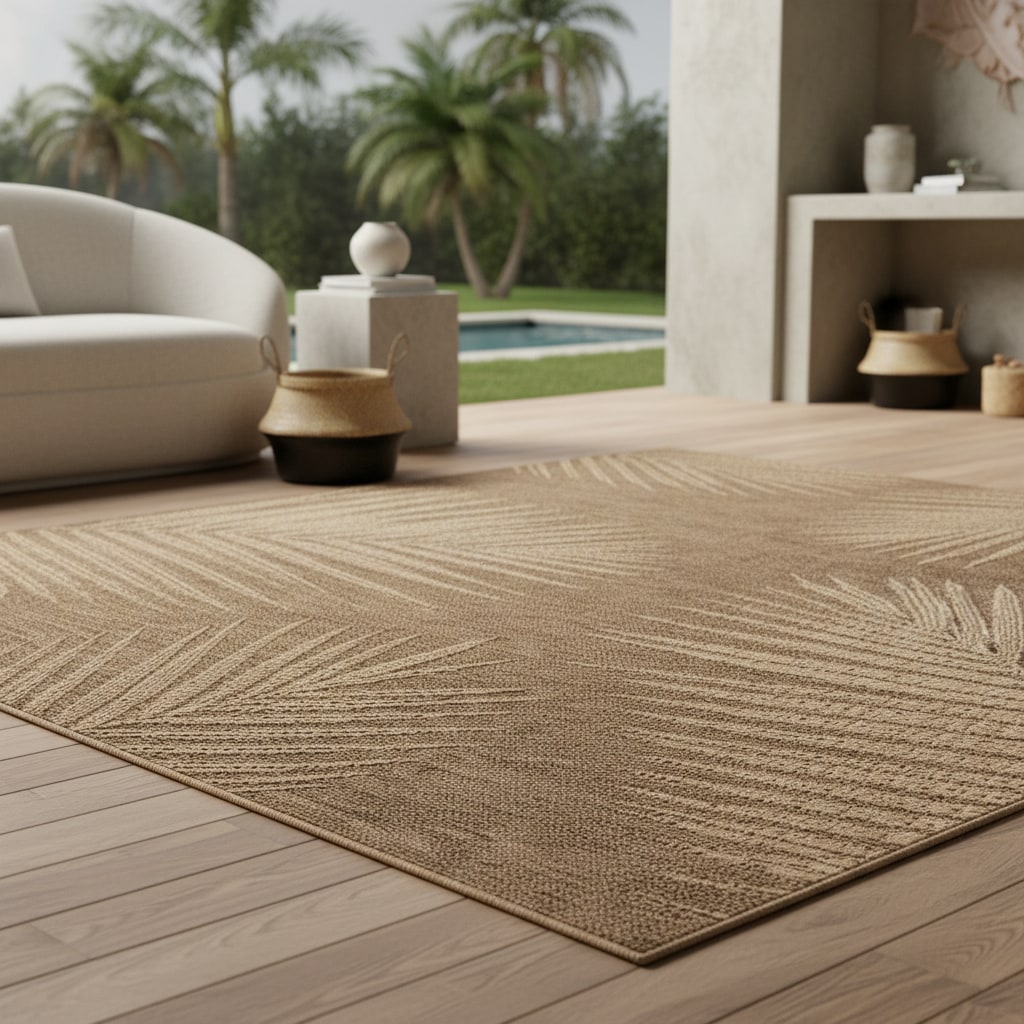 Outdoorteppich ARLBERG, in Jute-Optik, Braun, 80 x 150 cm - Bild 1