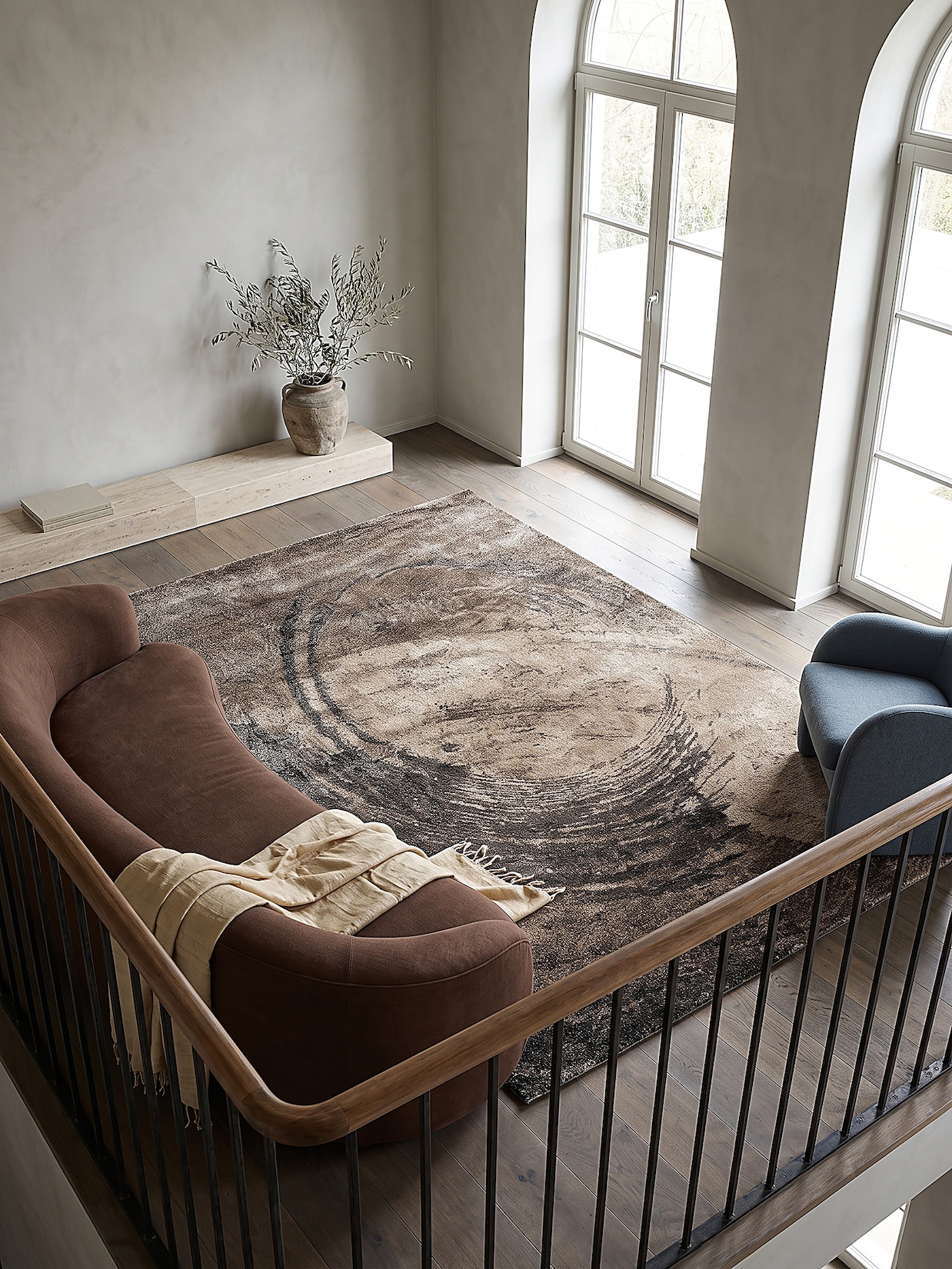 Teppich Kurzflor Braun 120x170 cm - OGLIO Kadima Design