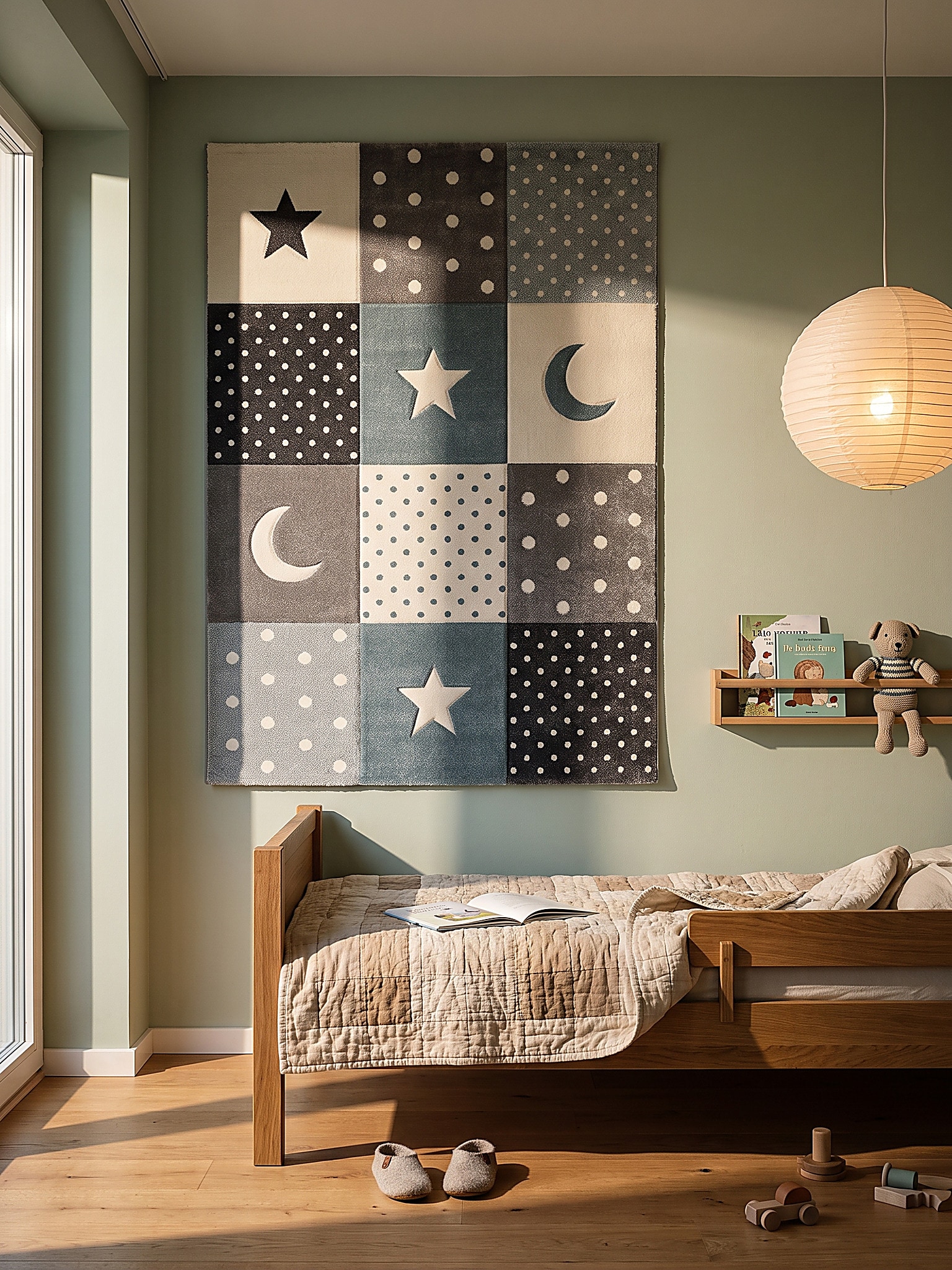 Kinderteppich Kurzflor Blau 160x230 cm - IDRO | Kadima Design - Bild 1