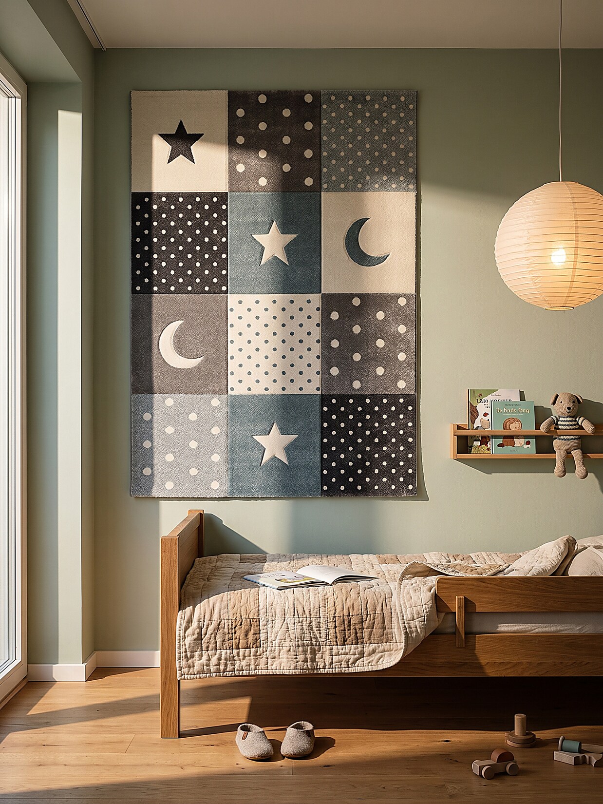 Kinderteppich Kurzflor Blau 160x230 cm - IDRO Kadima Design