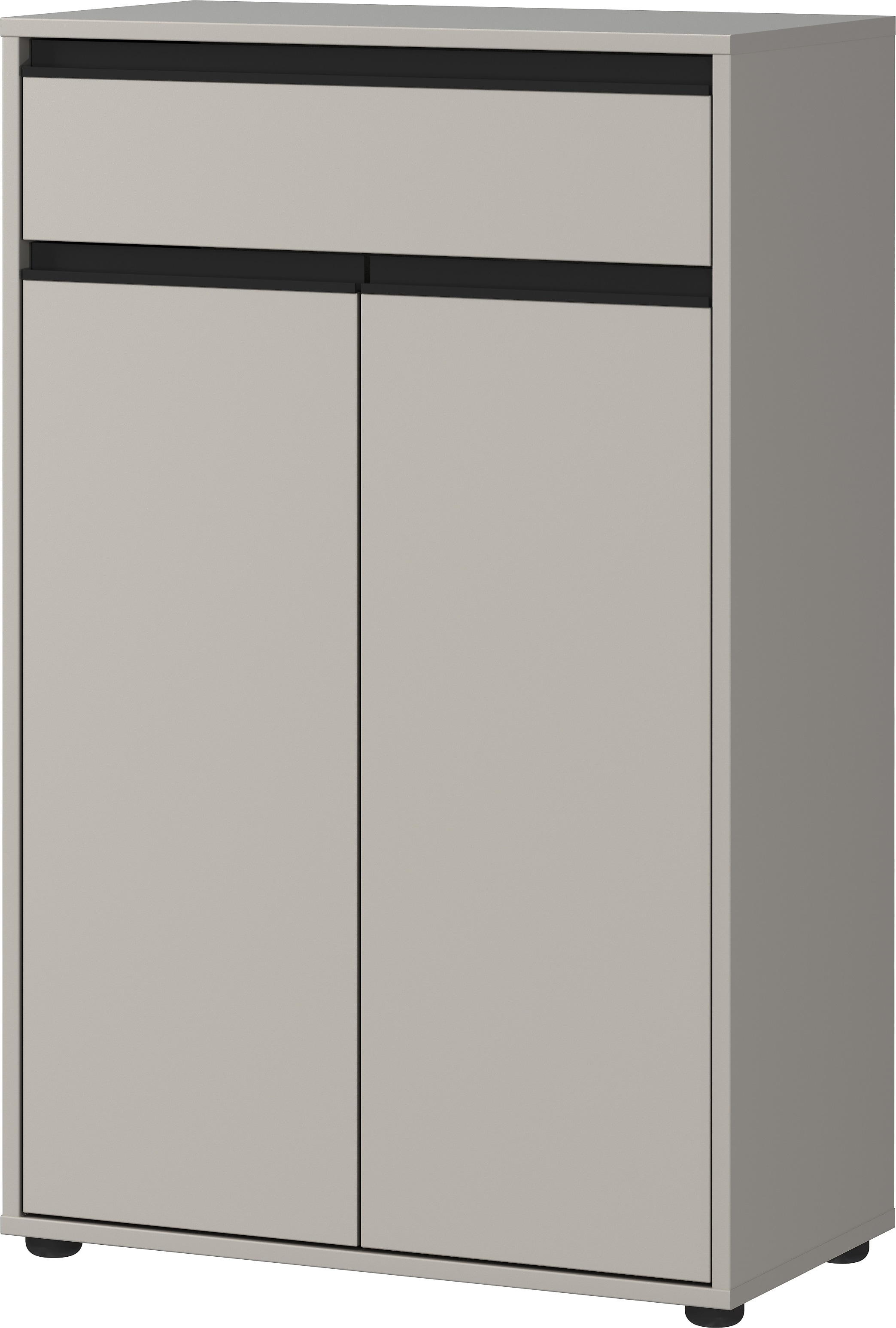 Badkommode HAMBURG | 63x98x34 cm | Steingrau | Soft-Close D&auml;mpfung | Melaminharzbeschichtung | Badschrank stehend | Kadima Design - Bild 1