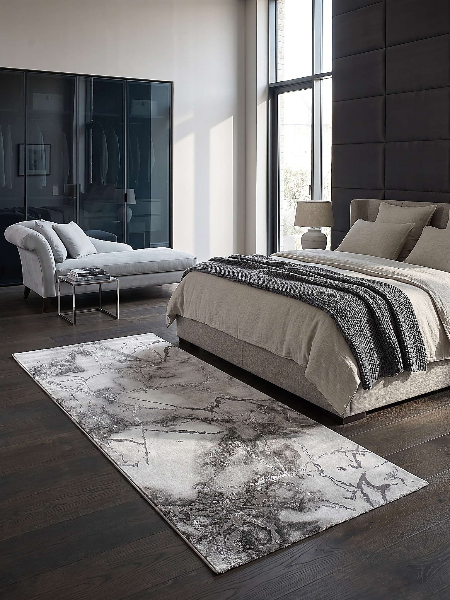 L&auml;ufer Kurzflor Grau 80x150 cm - SVEDA | Kadima Design - Bild 1