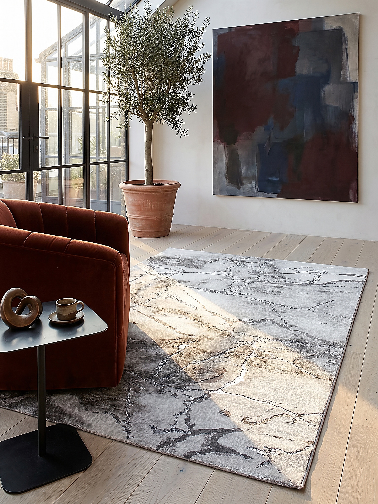 Teppich Kurzflor Grau 200x290 cm - SVEDA | Kadima Design - Bild 1