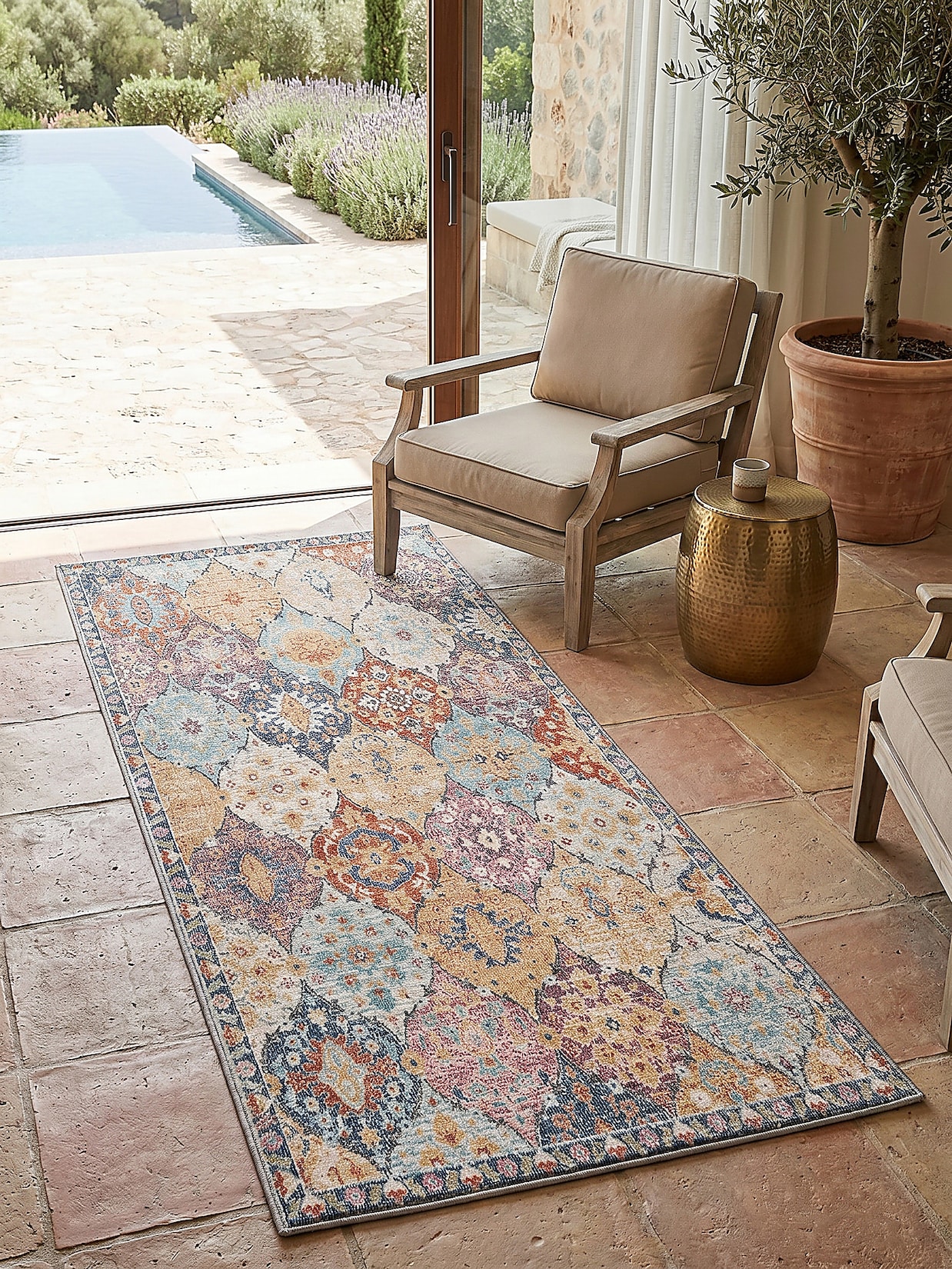 Outdoor-Läufer Niederflor Mehrfarbig 80x150 cm - LIMMAT Kadima