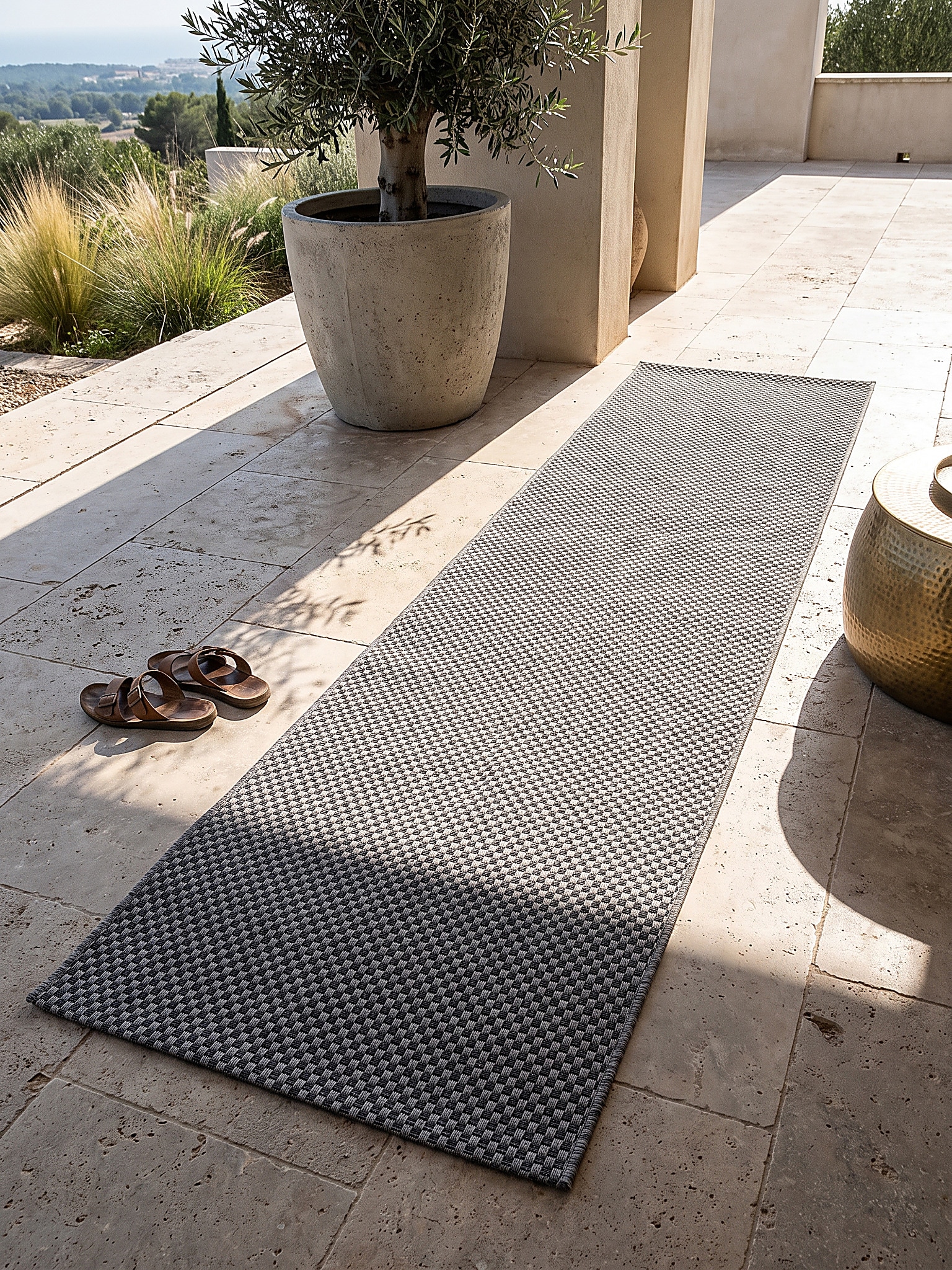 L&auml;ufer Flachgewebe Grau 80x200 cm - BORNO | Kadima Design - Bild 1